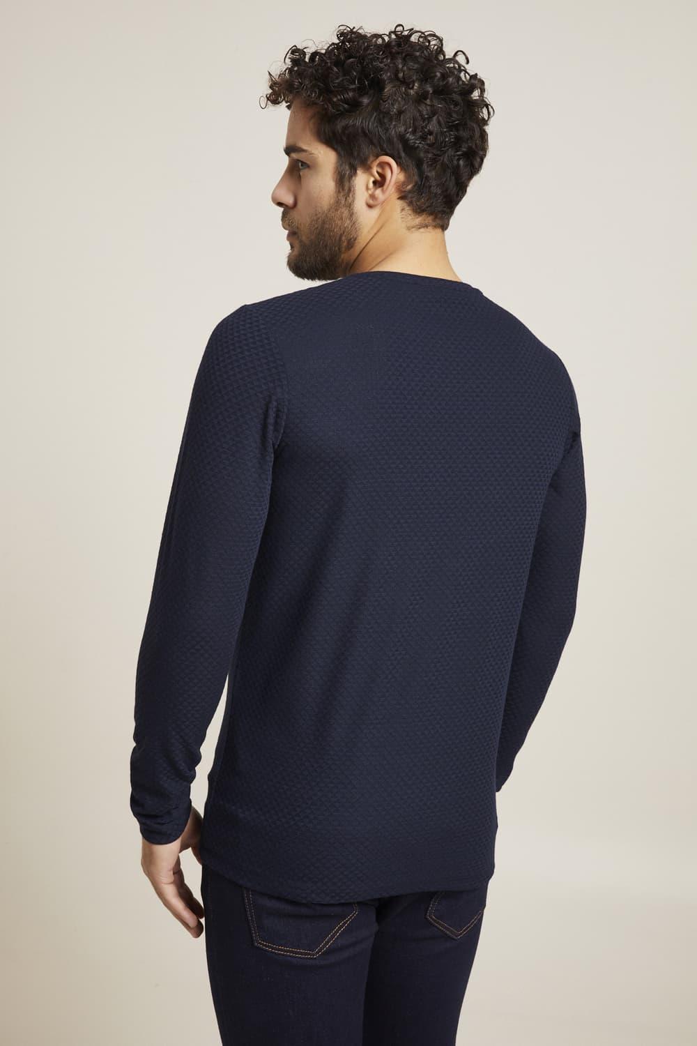 TS 779 Slim Fit Lacivert Basic T-Shirt