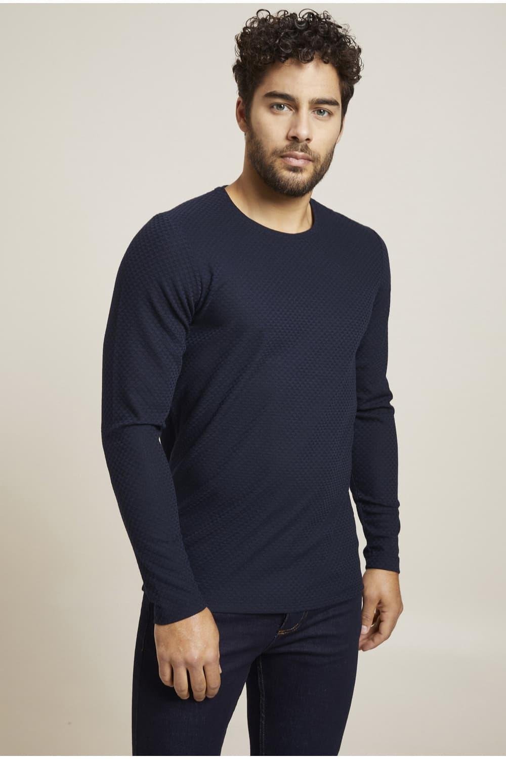 TS 779 Slim Fit Lacivert Basic T-Shirt