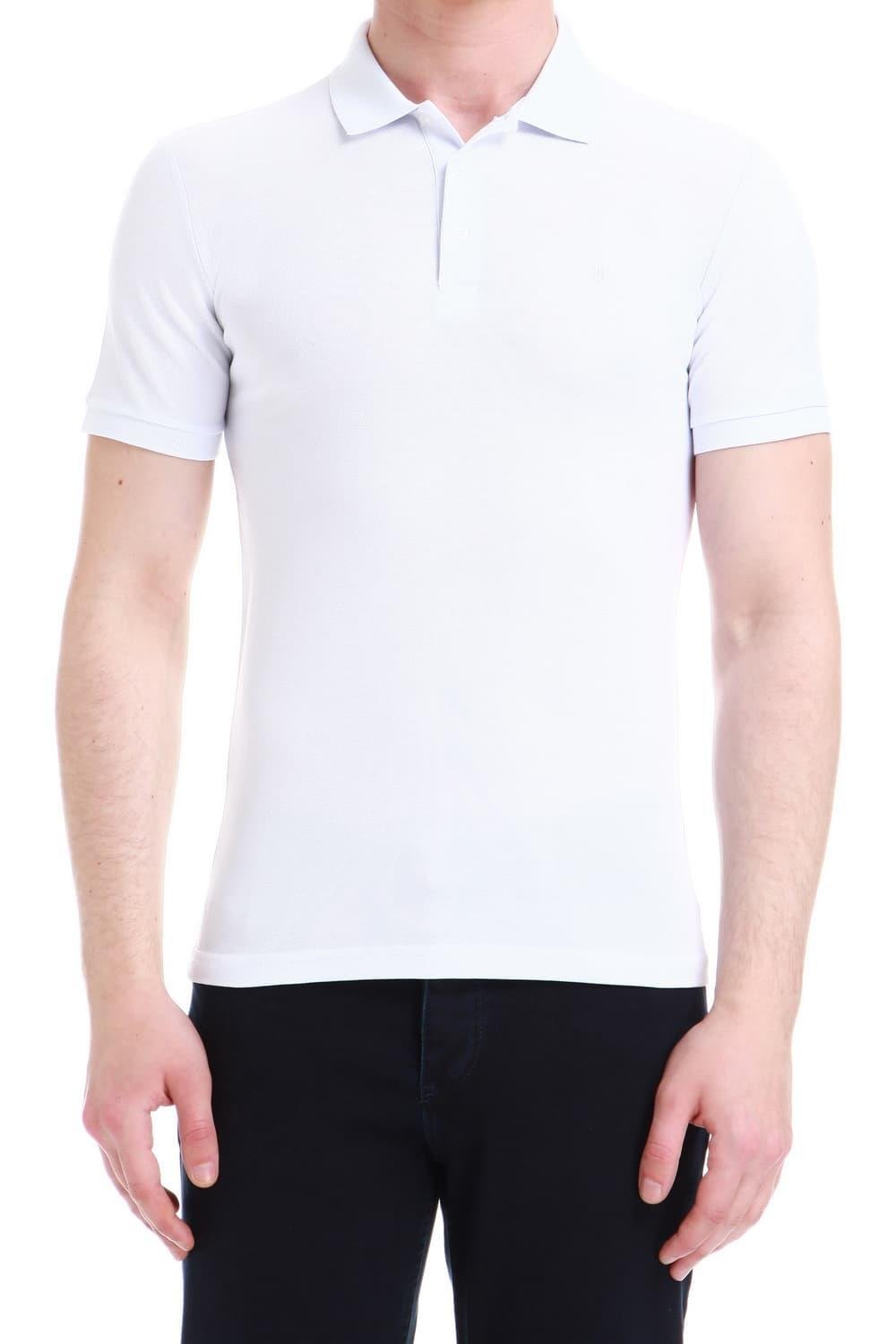 TS 789 Slim Fit Beyaz Spor T-Shirt