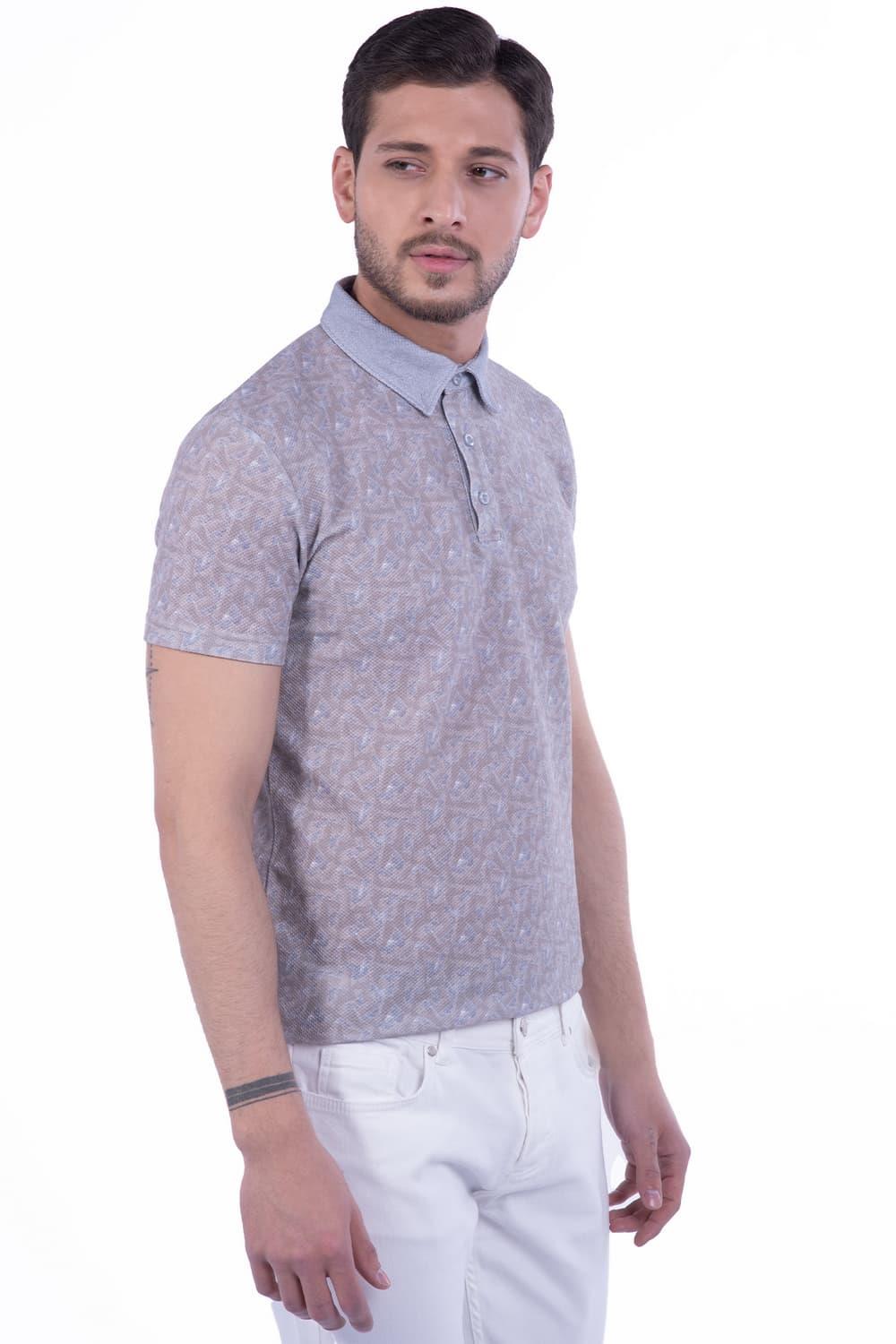 TS 800 Slim Fit Bej Spor T-Shirt