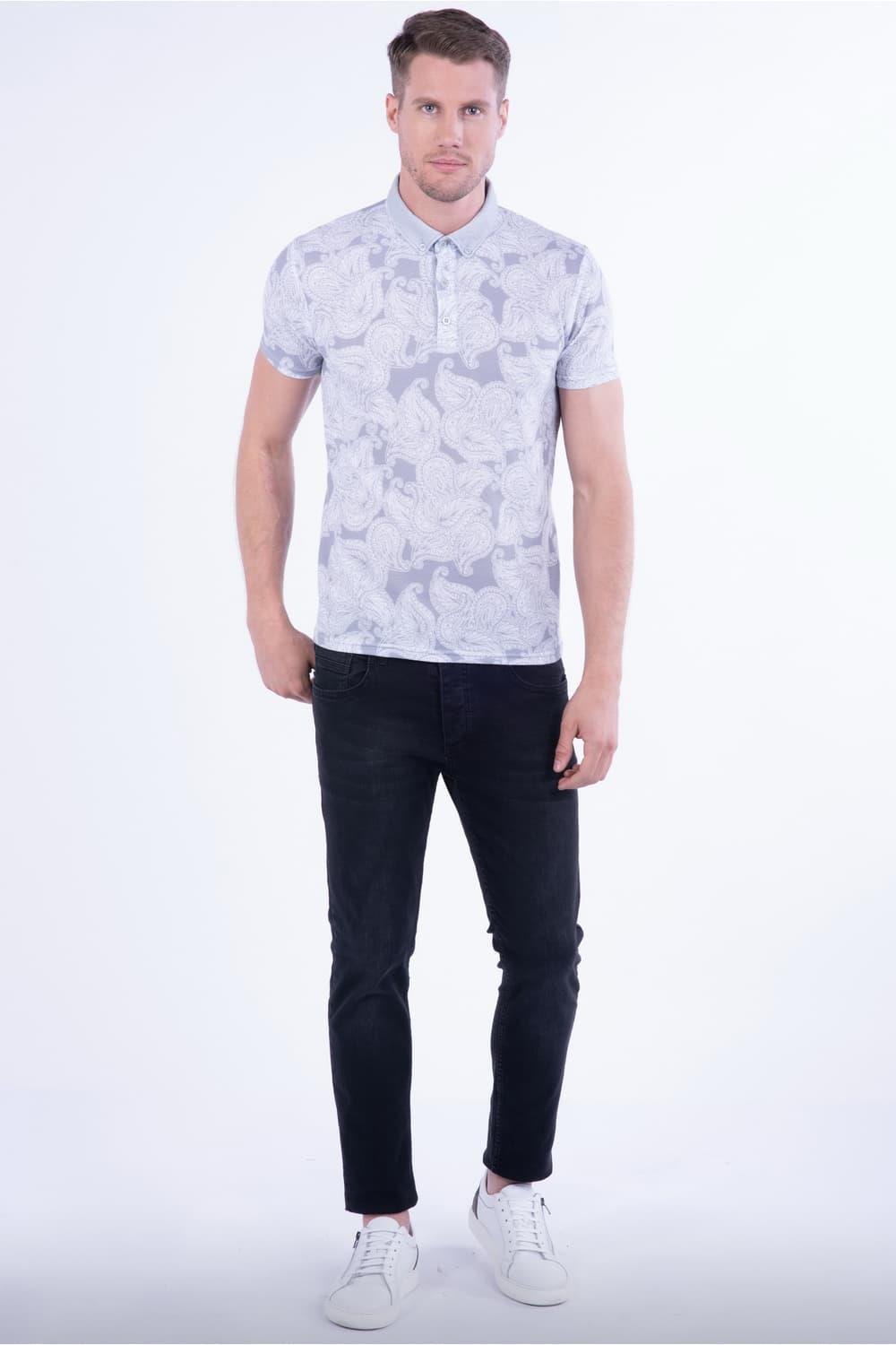 TS 805 Slim Fit Gri Spor T-Shirt