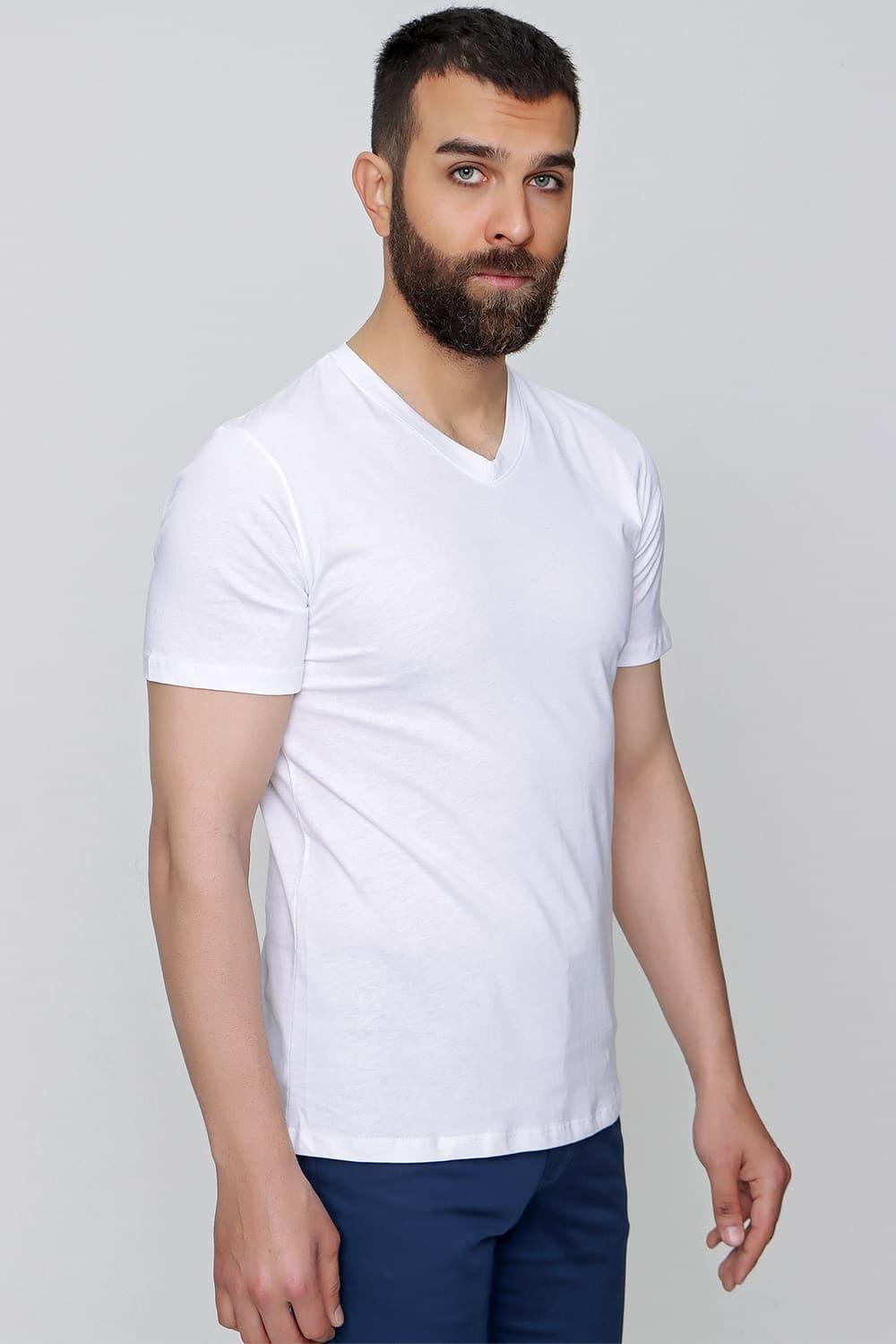 TS 811 Slim Fit Beyaz Spor T-Shirt