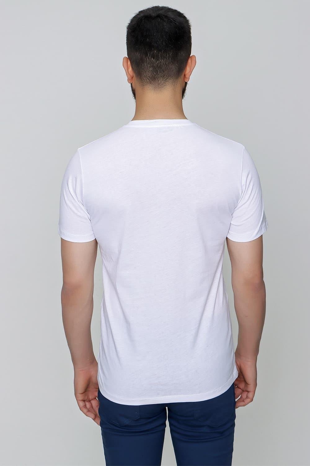 TS 811 Slim Fit Beyaz Spor T-Shirt