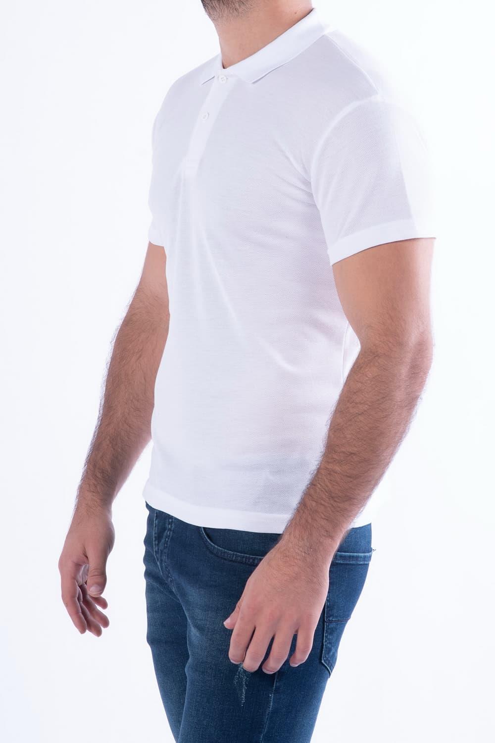 TS 813 Slim Fit Beyaz Spor T-Shirt