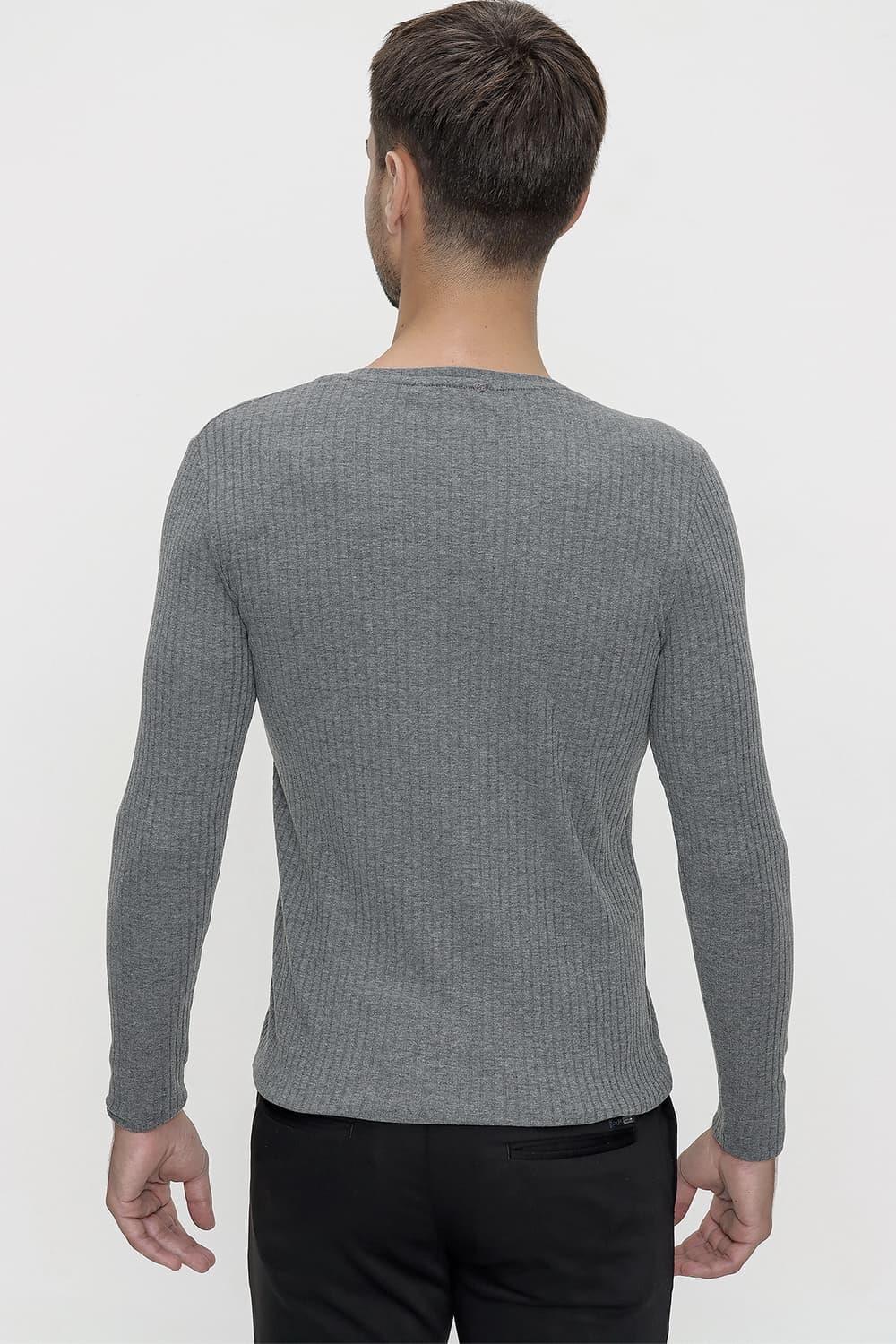 TS 816 Slim Fit Füme Spor T-Shirt