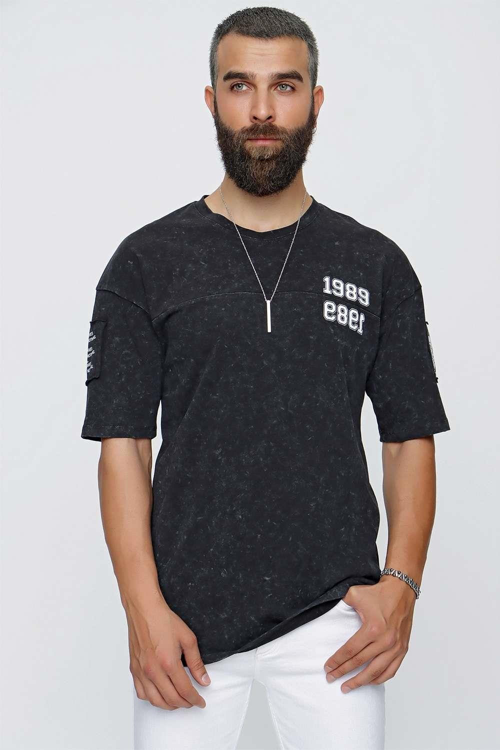 TS 833 Siyah Spor T-Shirt