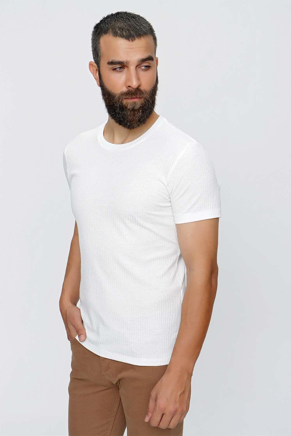 TS 837 Beyaz Spor T-Shirt