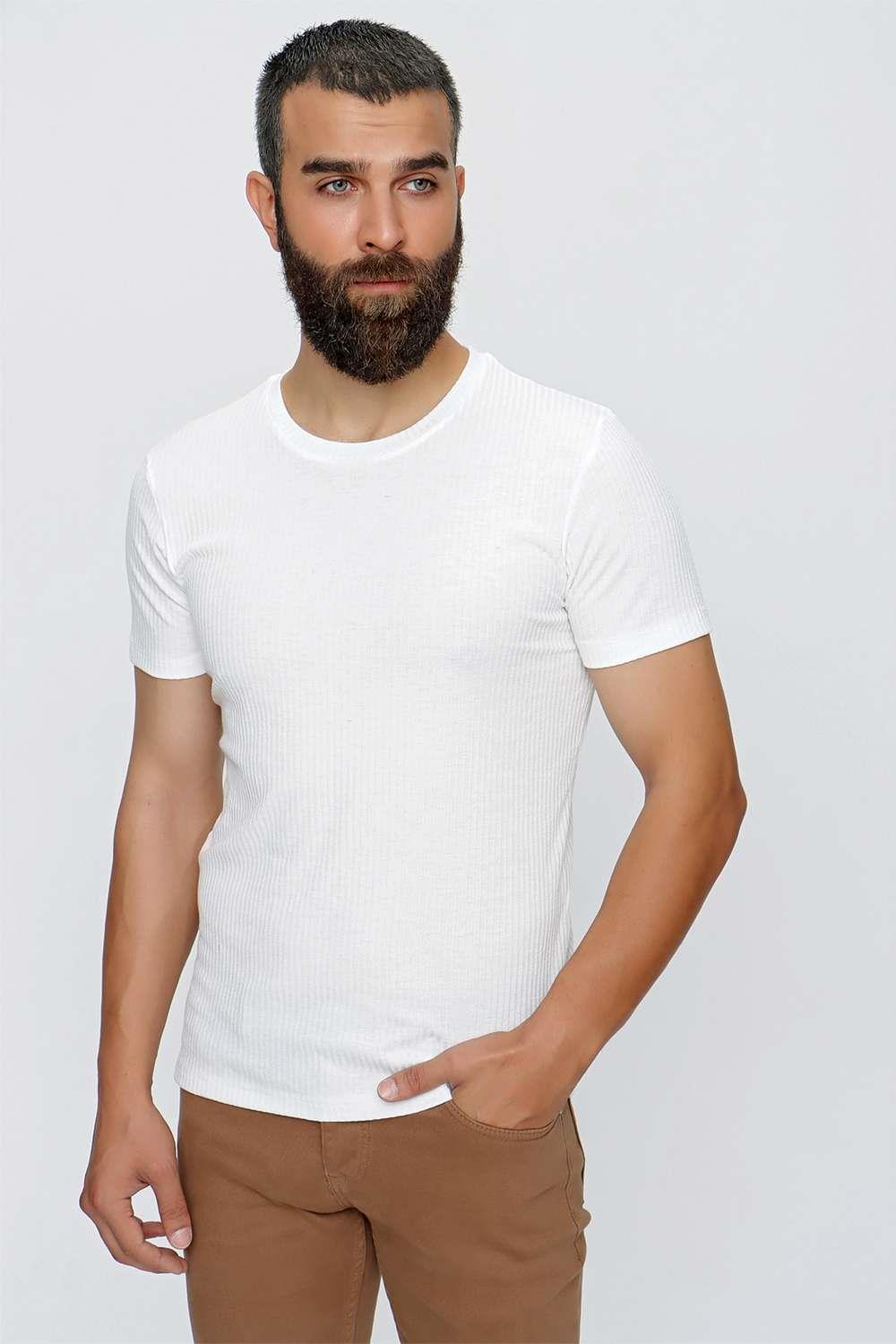 TS 837 Beyaz Spor T-Shirt
