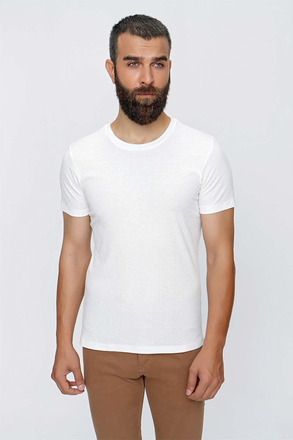 TS 837 Beyaz Spor T-Shirt
