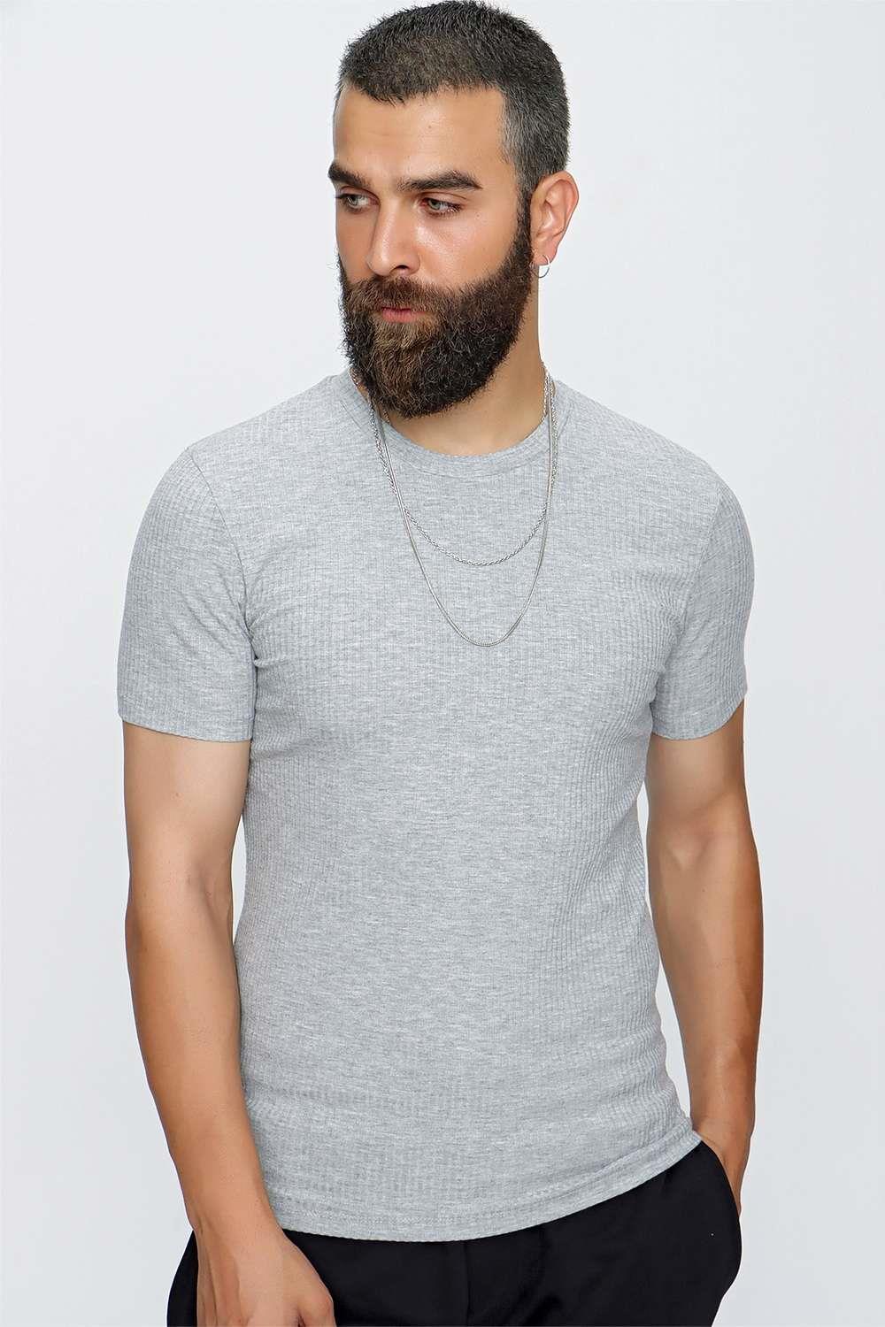 TS 837 Gri Spor T-Shirt