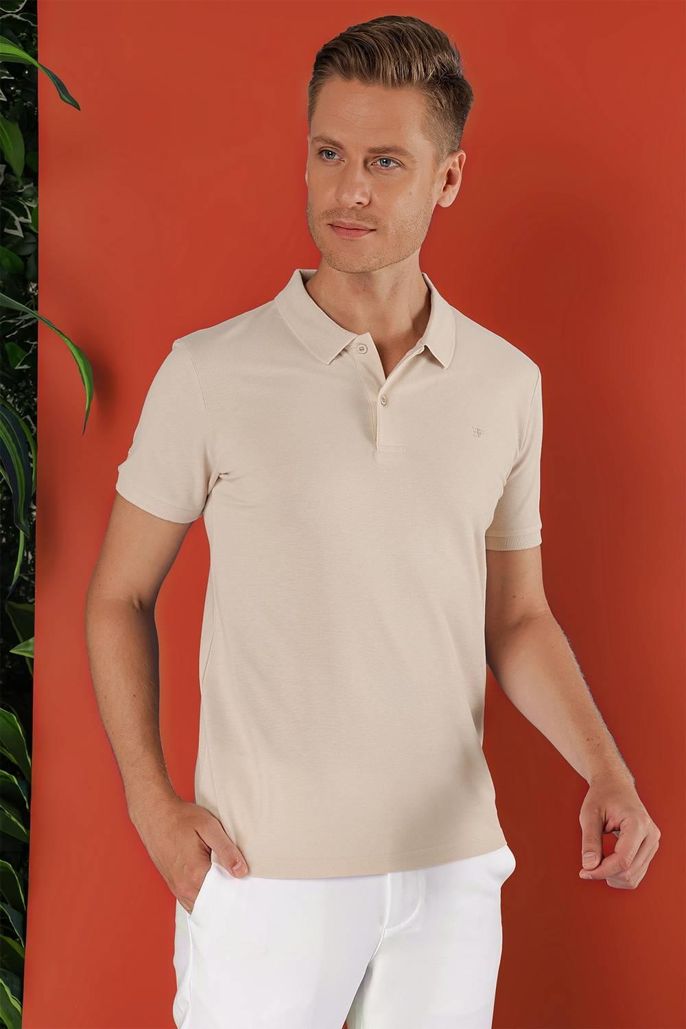 TS 845 Bej Spor T-Shirt