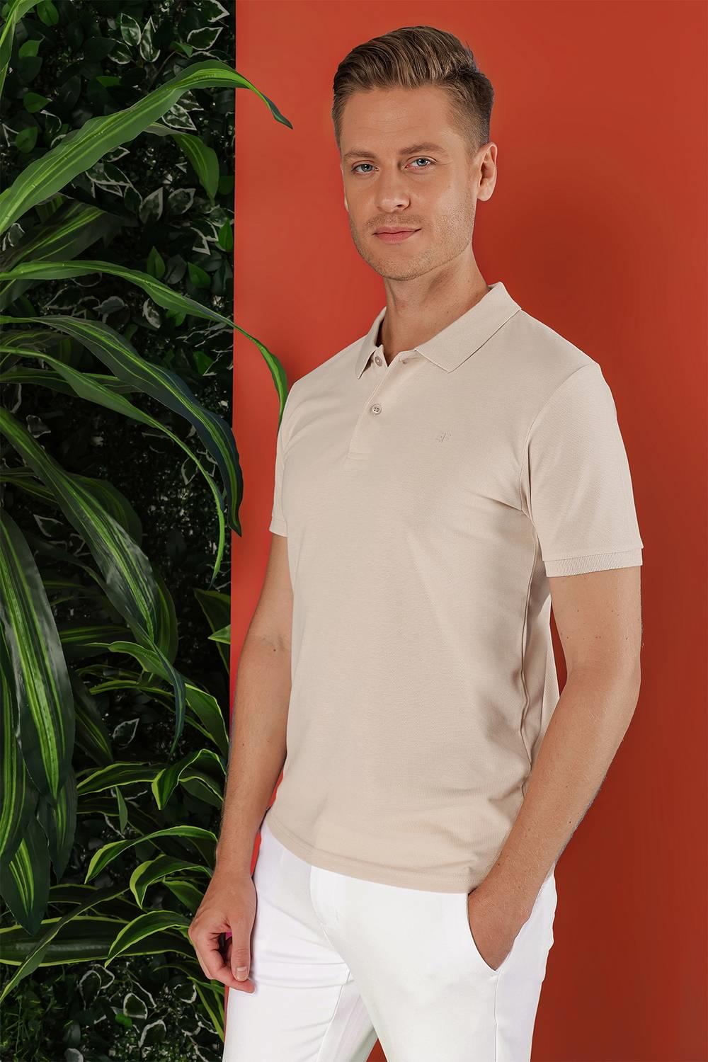 TS 845 Bej Spor T-Shirt
