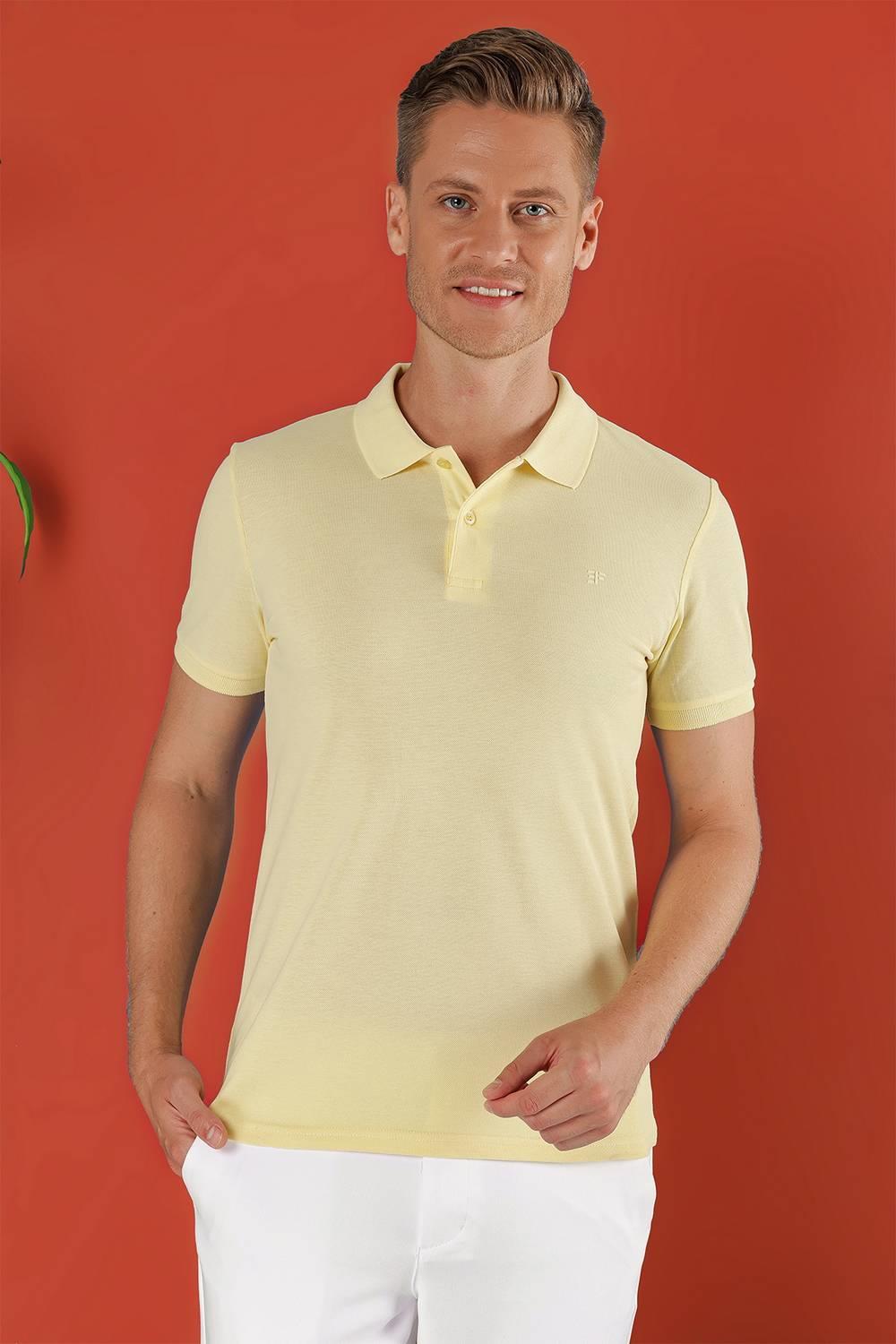 TS 845 Sarı Spor T-Shirt