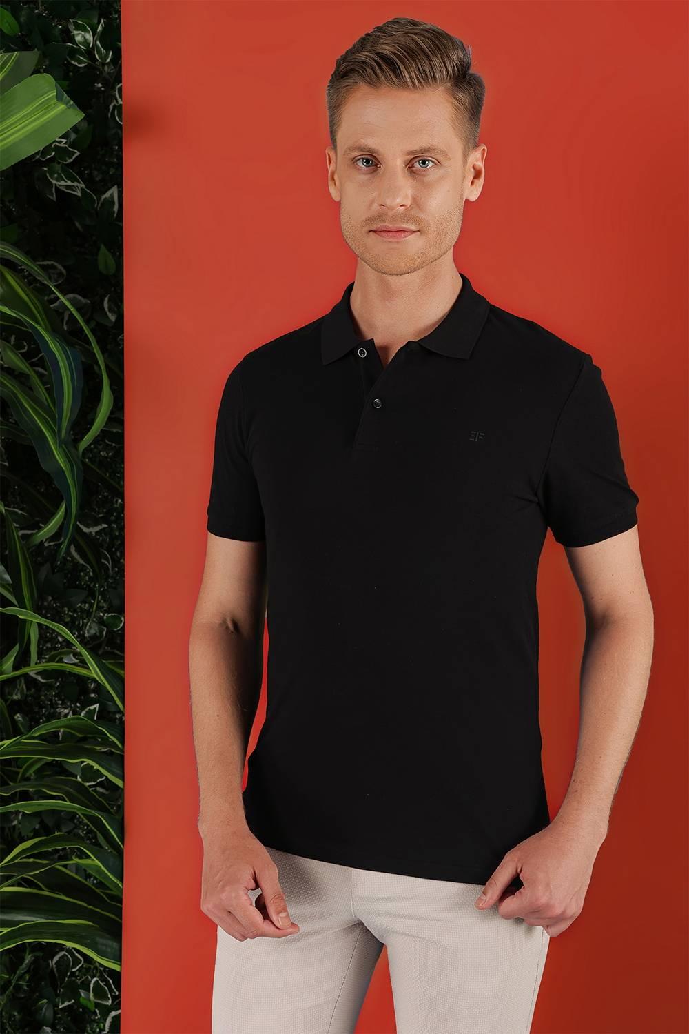 TS 845 Siyah Spor T-Shirt