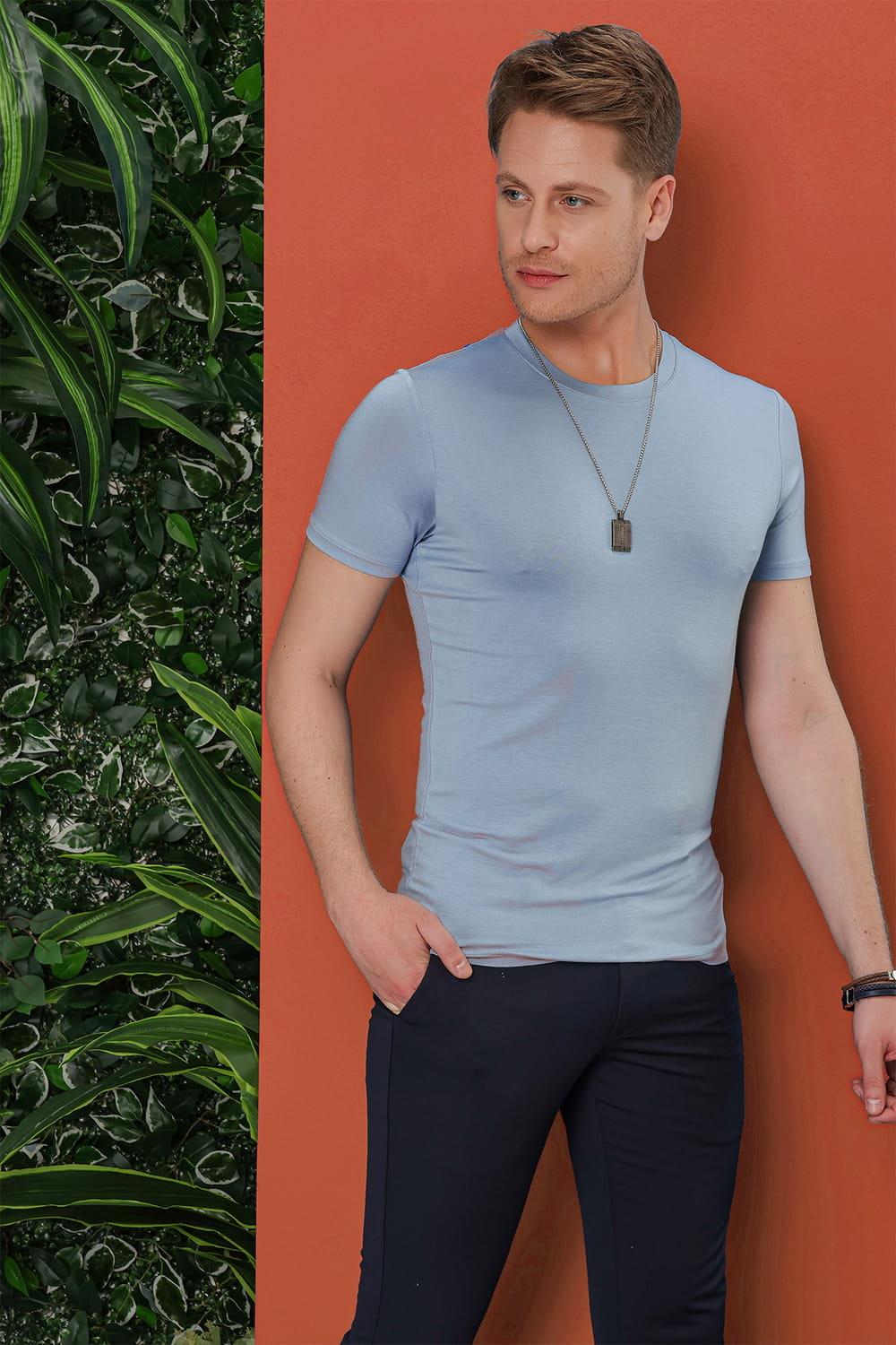 TS 847 Mavi Spor T-Shirt