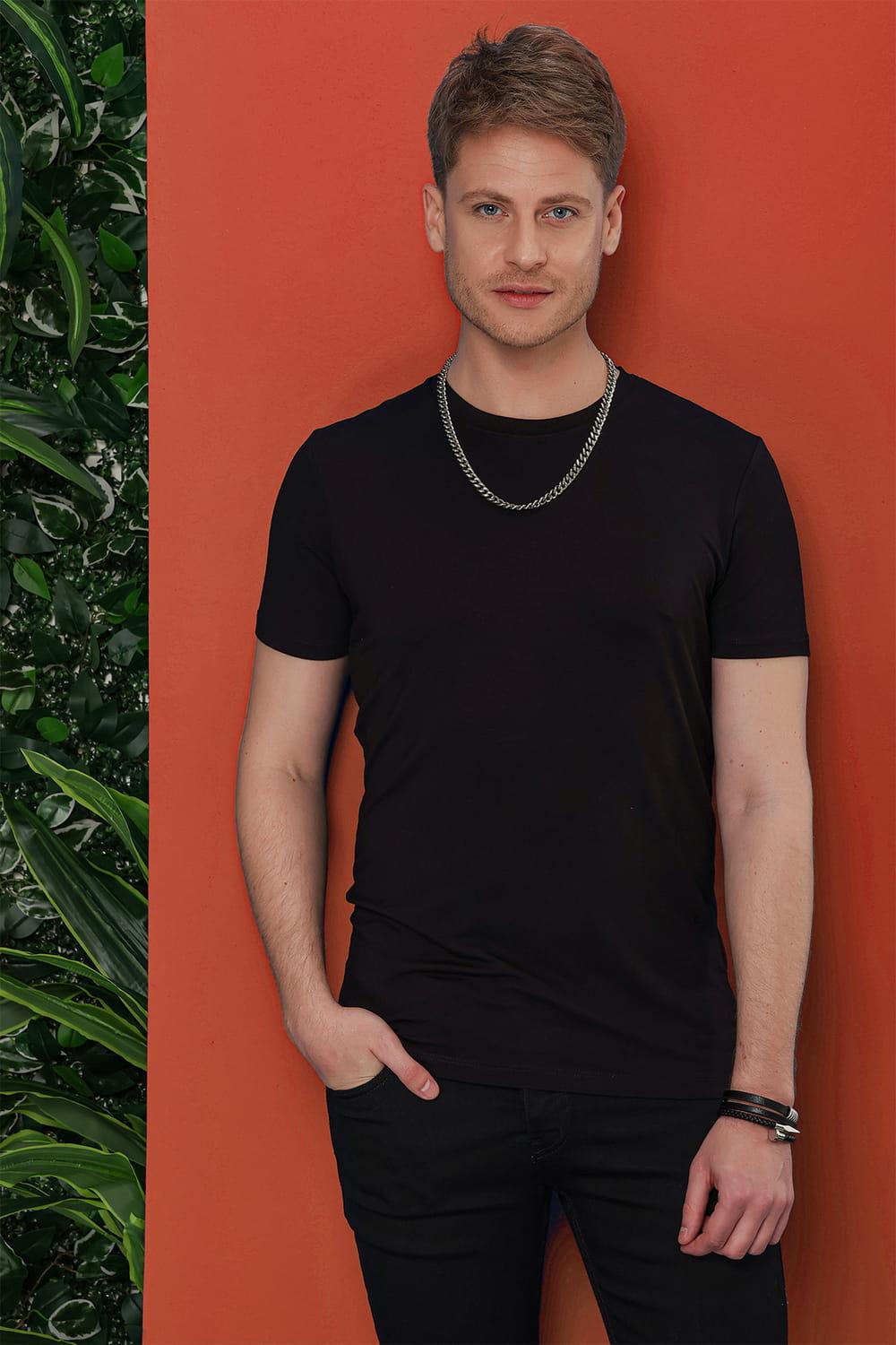 TS 847 Siyah Spor T-Shirt