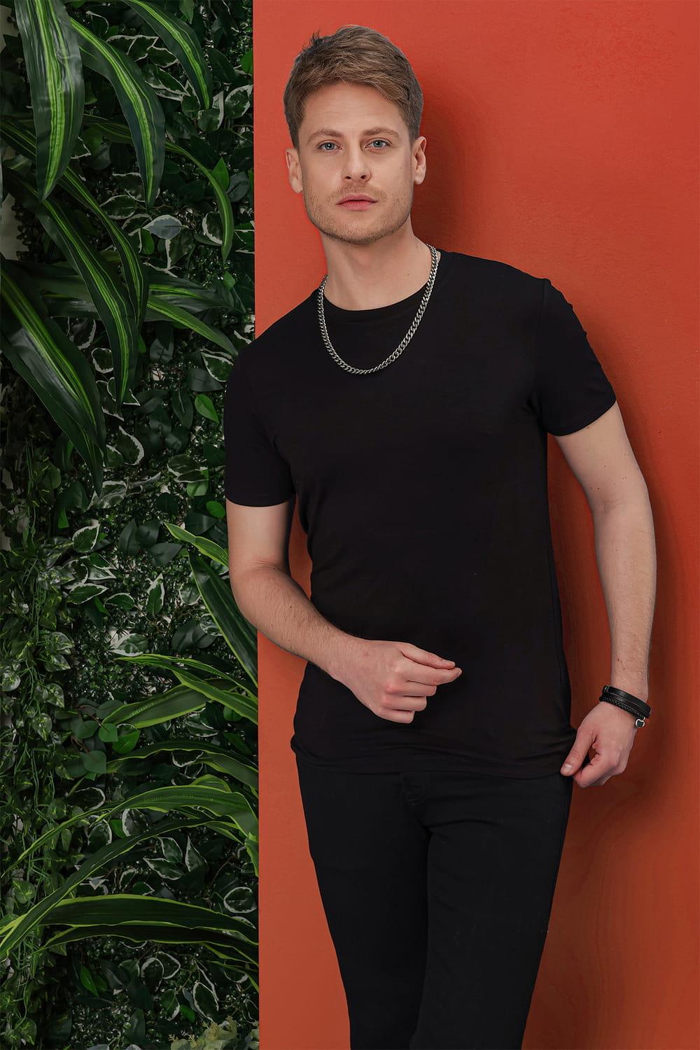 TS 847 Siyah Spor T-Shirt