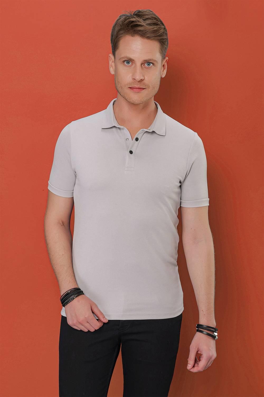 TS 848 Açık Gri Spor T-Shirt