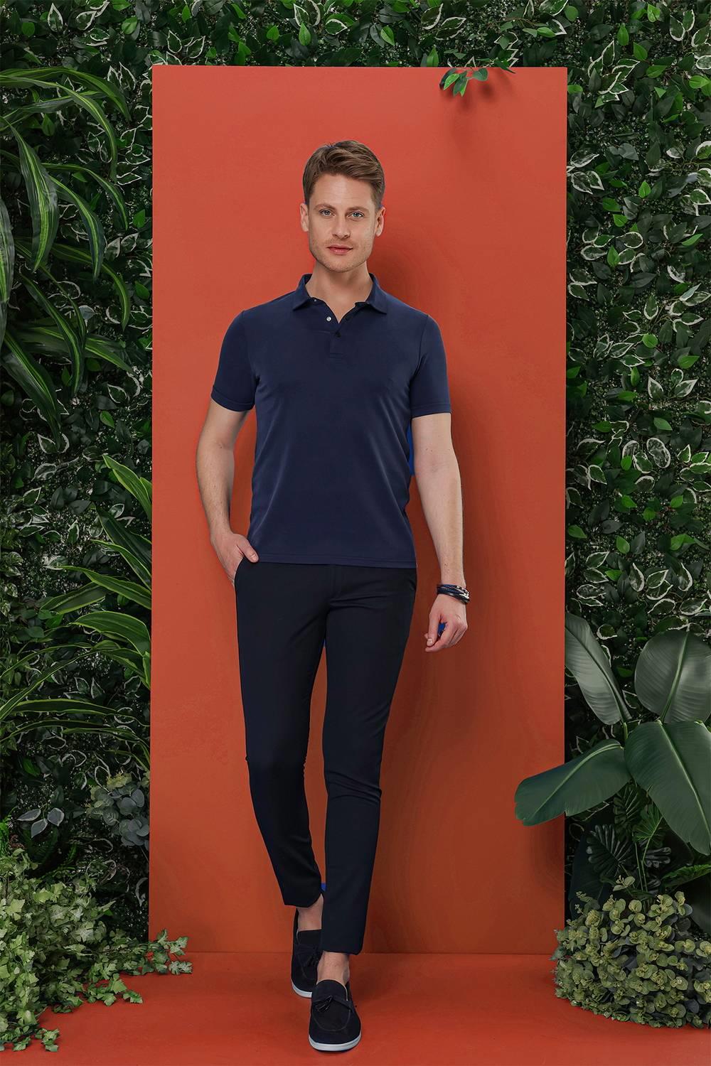 TS 848 Lacivert Spor T-Shirt