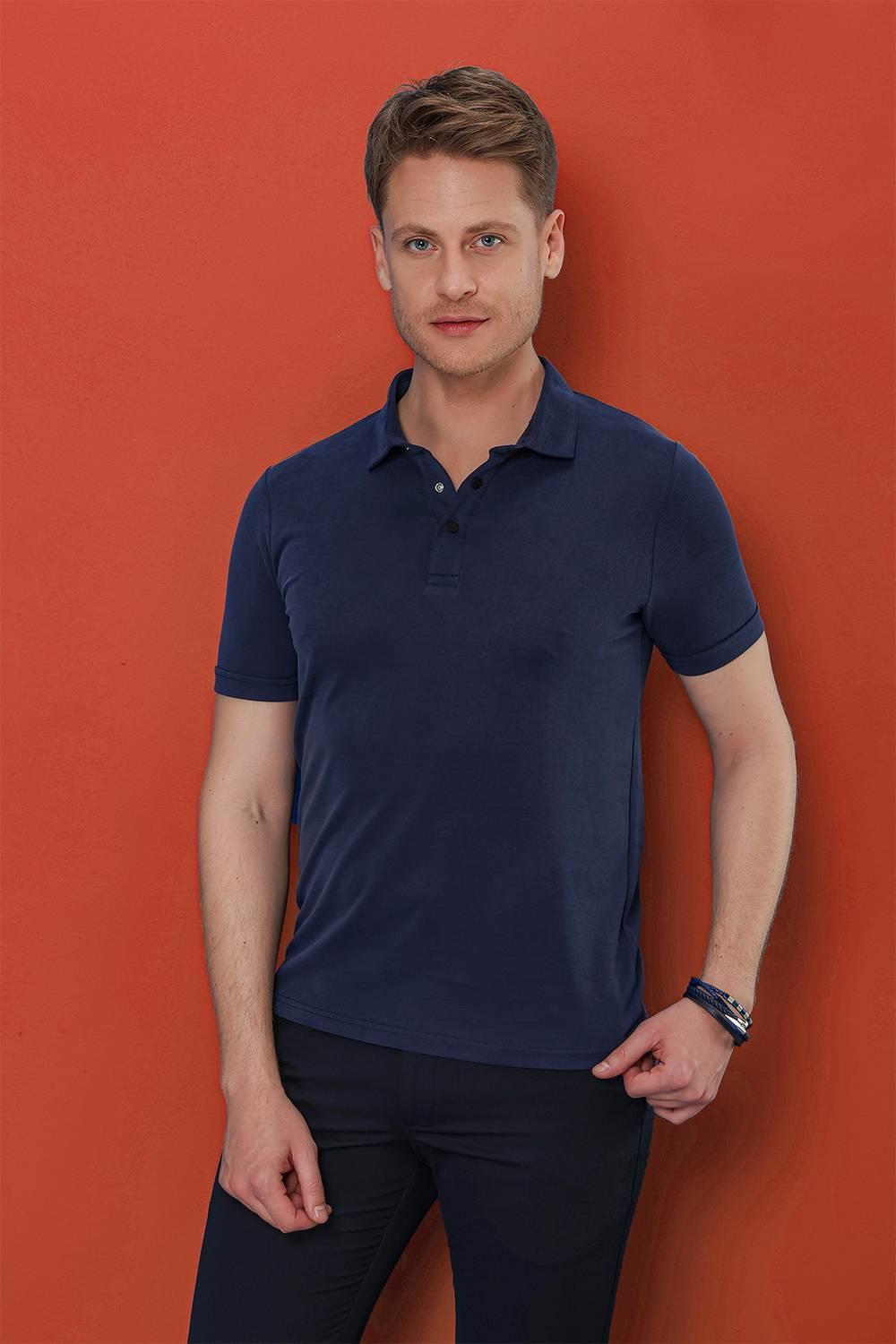 TS 848 Lacivert Spor T-Shirt
