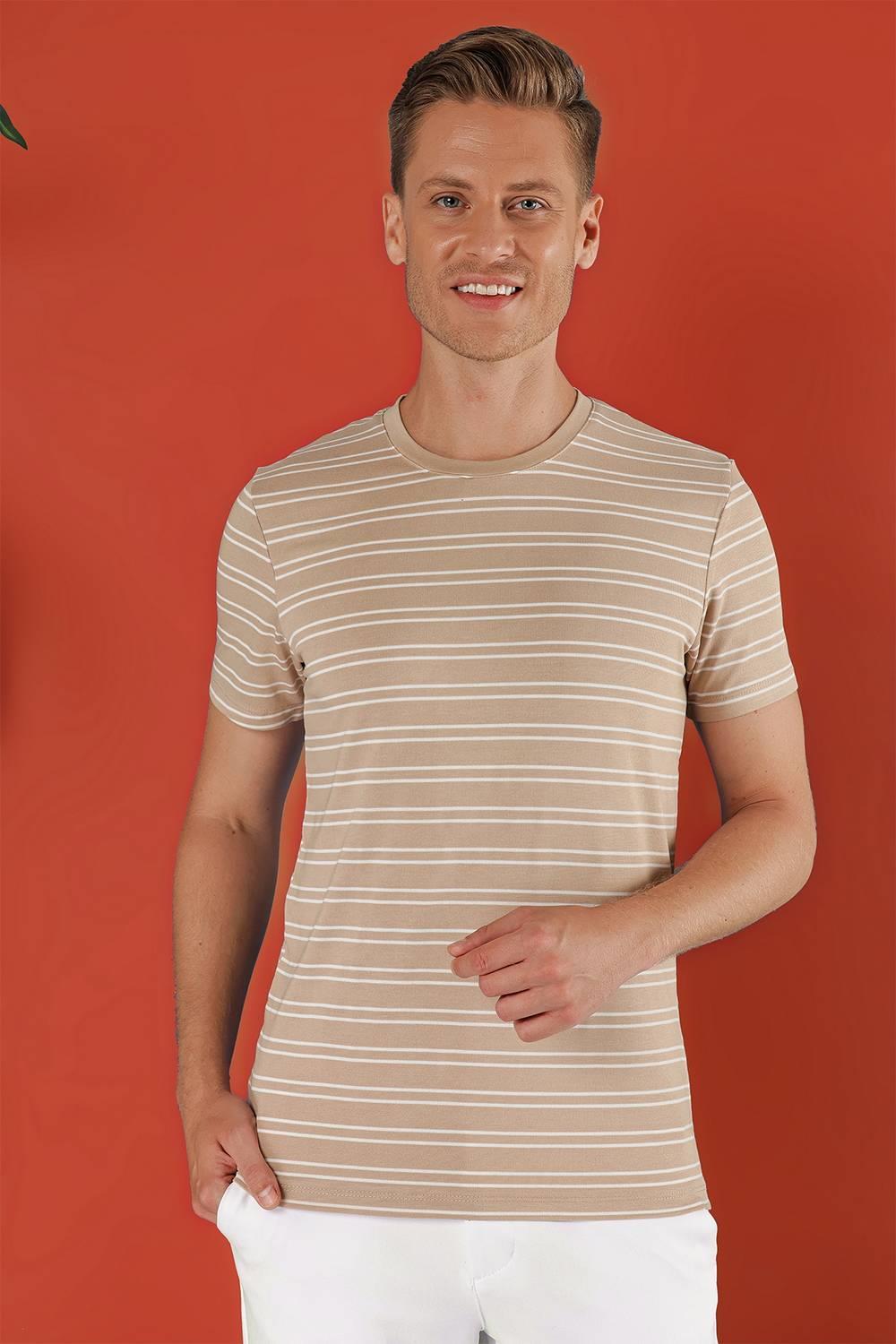 TS 851 Bej Spor T-Shirt