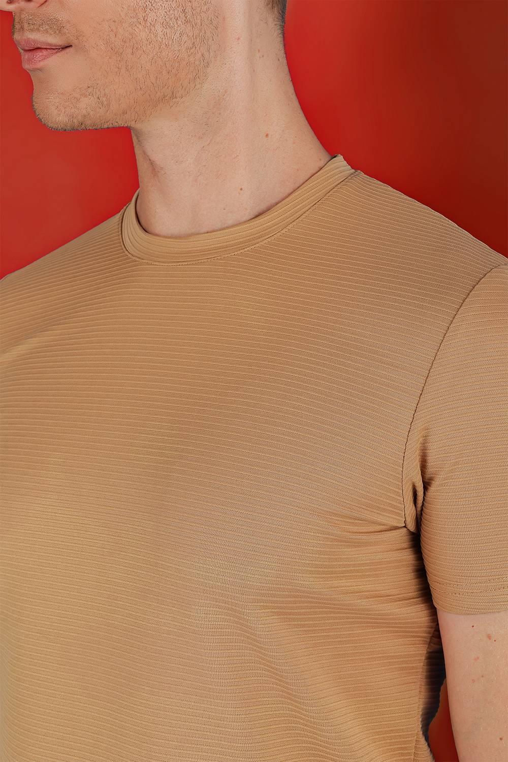 TS 852 Bej Spor T-Shirt