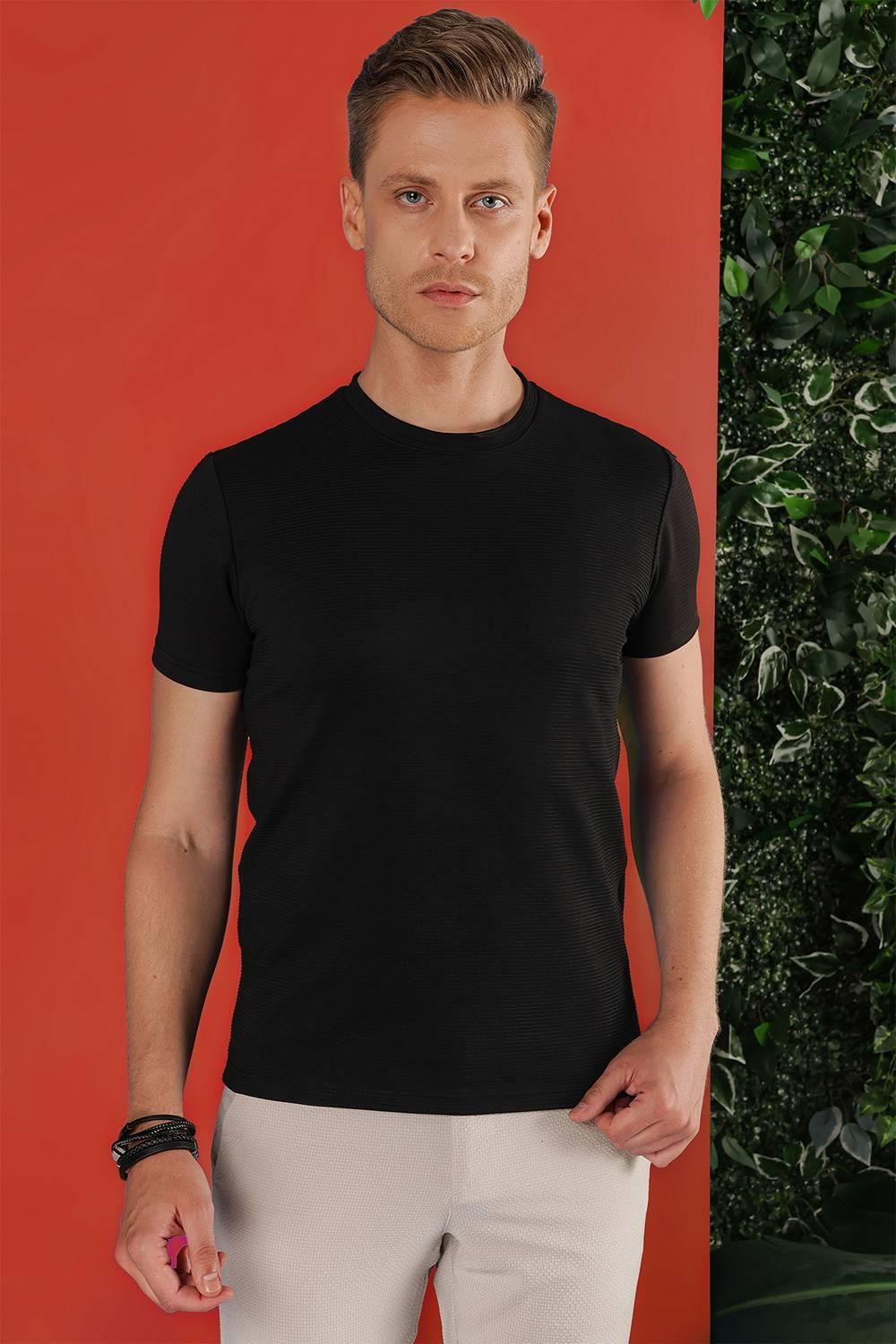 TS 852 Siyah Spor T-Shirt