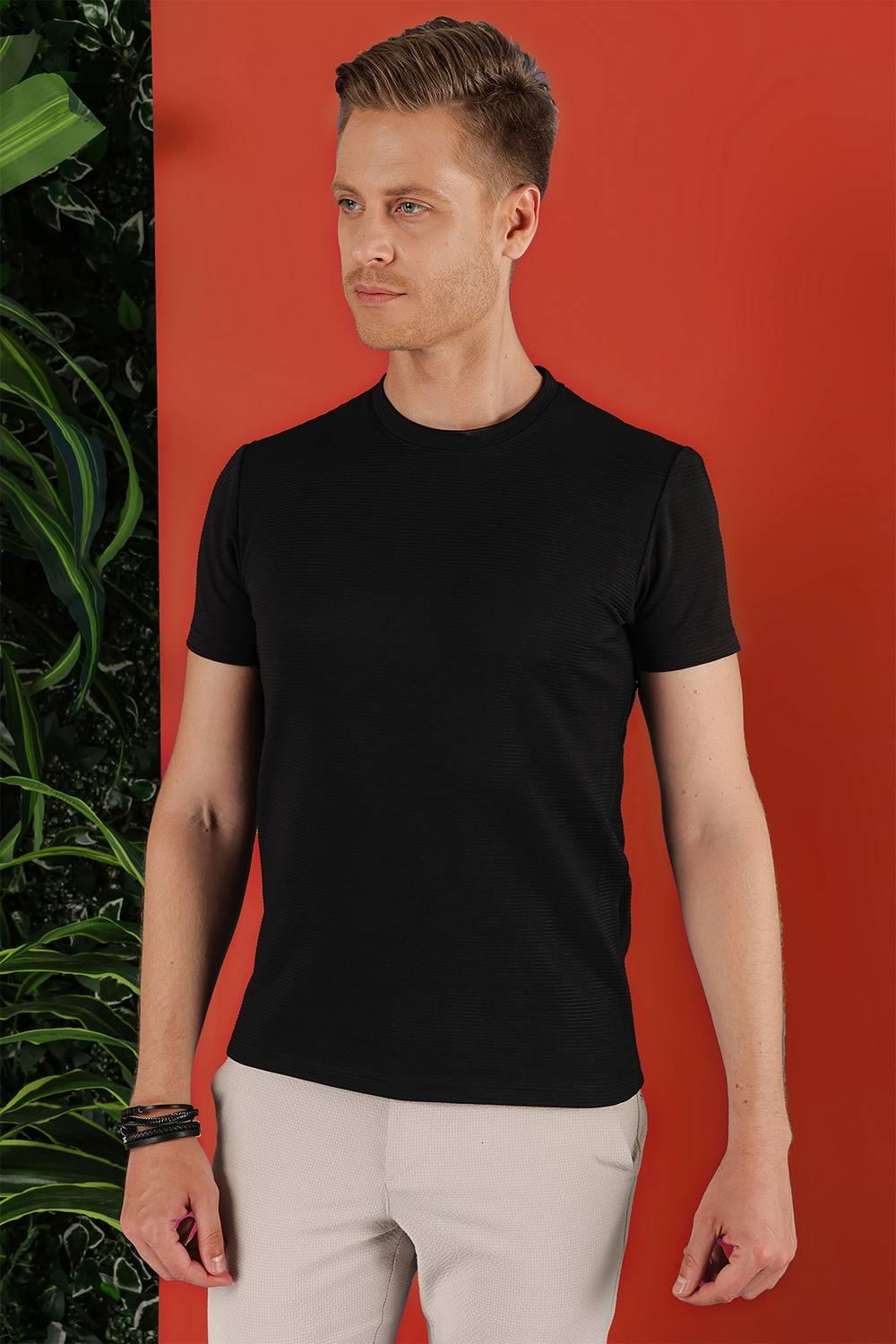 TS 852 Siyah Spor T-Shirt