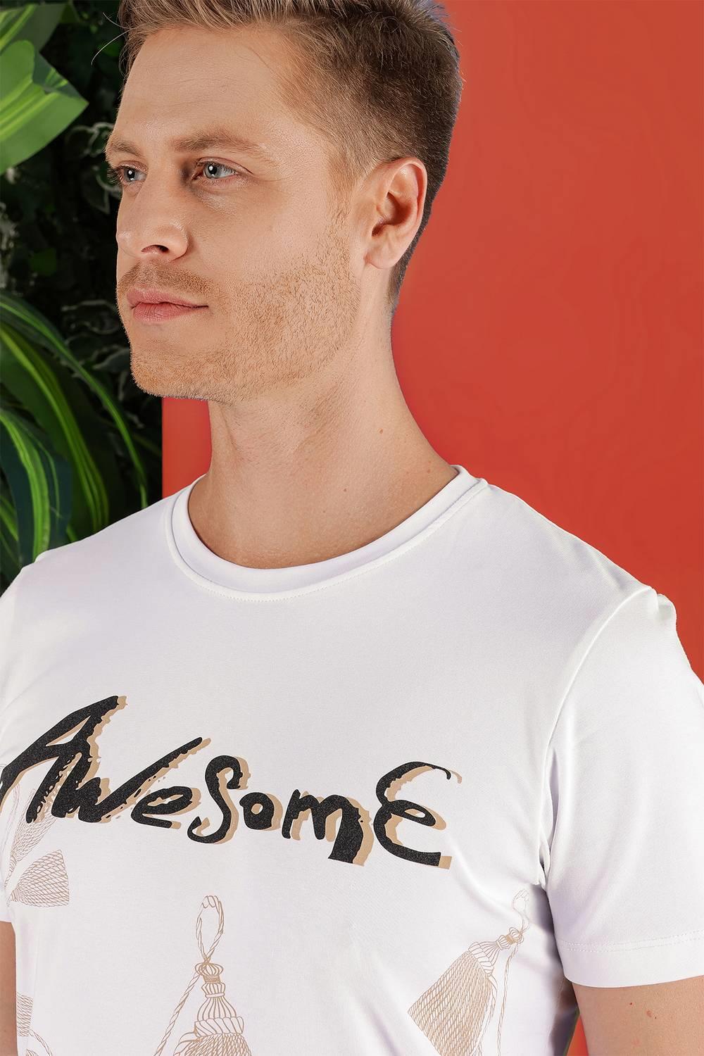 TS 856 Beyaz Spor T-Shirt