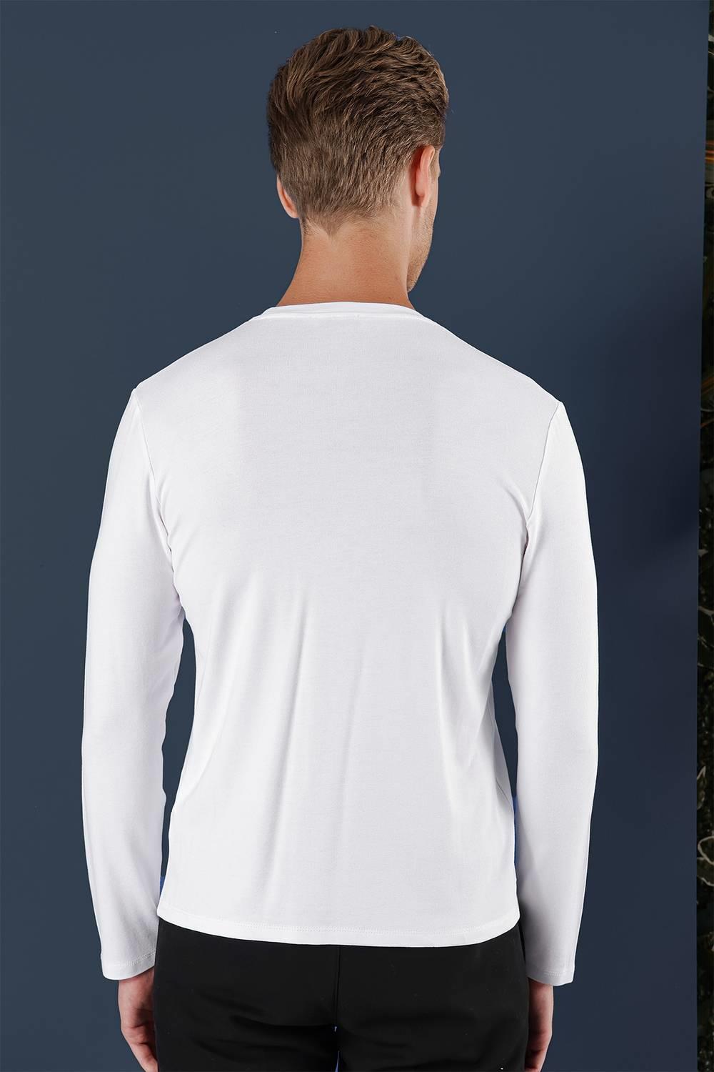 TS 870 Slim Fit Beyaz Spor T-Shirt