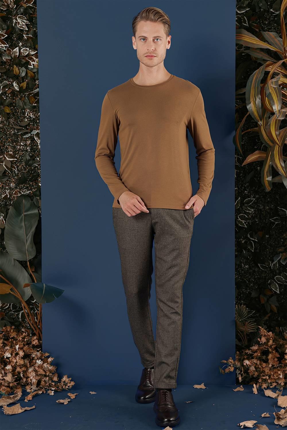 TS 870 Slim Fit Tarçın Spor T-Shirt