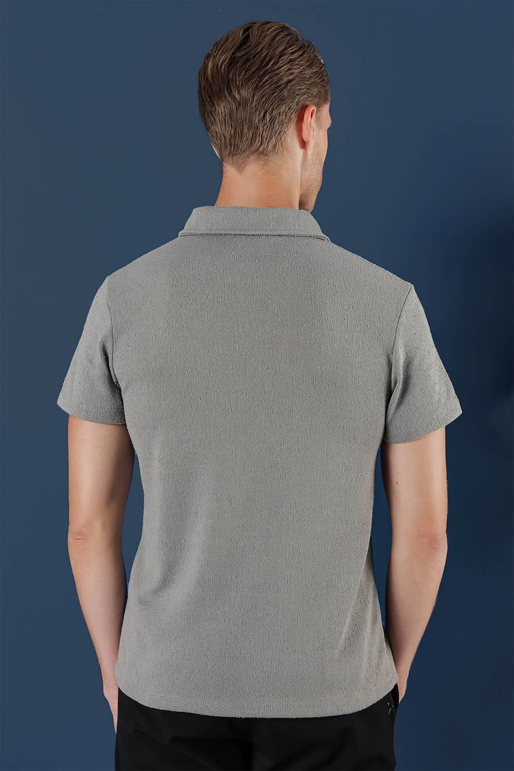 TS 871 Slim Fit Gri Spor T-Shirt