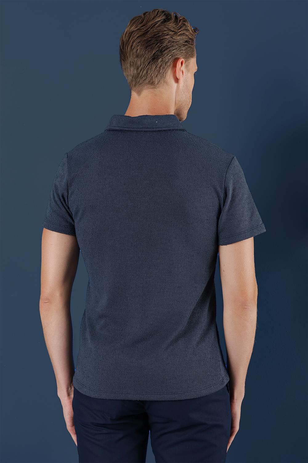 TS 871 Slim Fit İndigo Spor T-Shirt