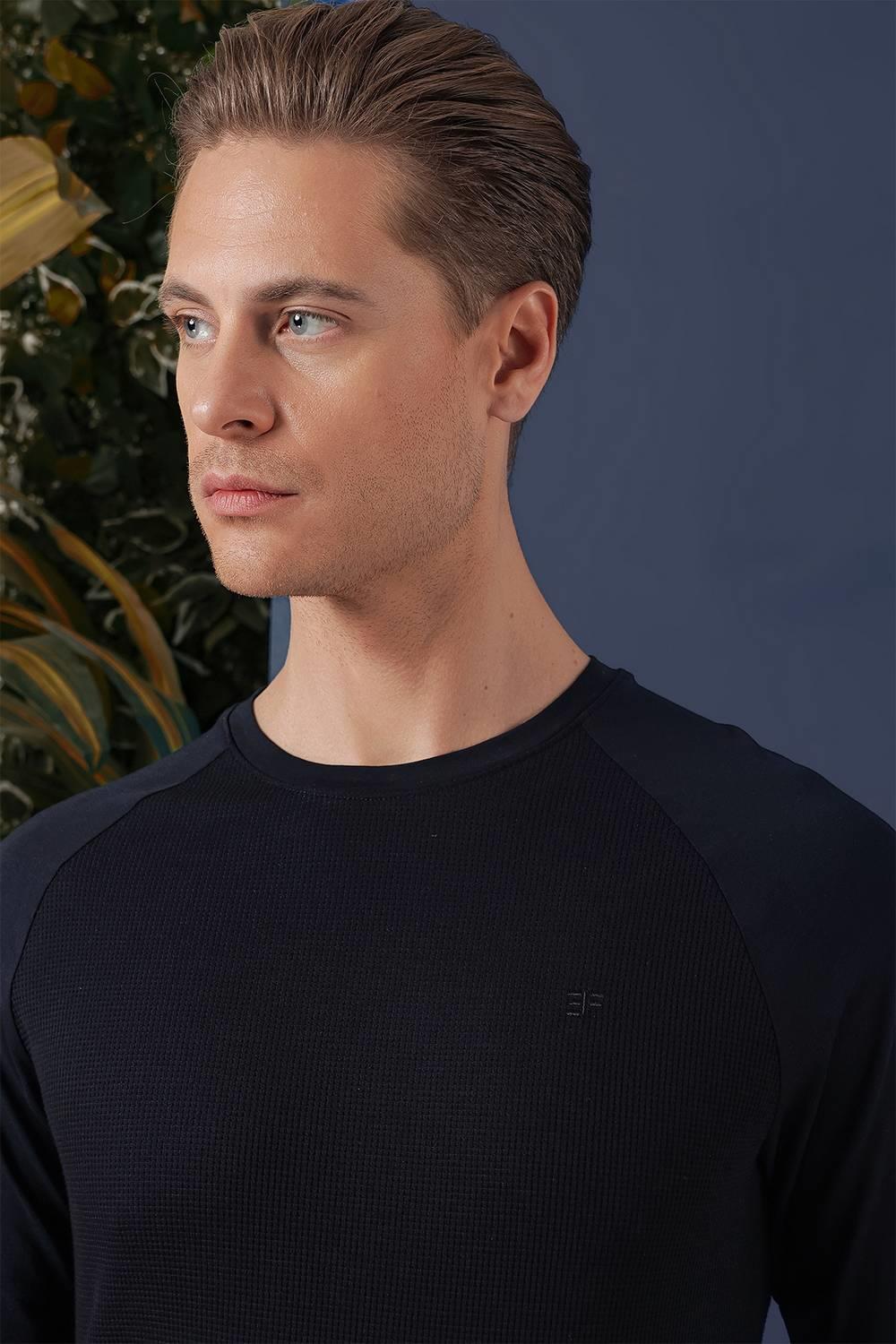 TS 872 Slim Fit Lacivert Spor T-Shirt