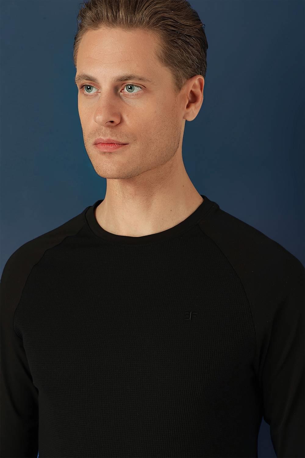 TS 872 Slim Fit Siyah Spor T-Shirt