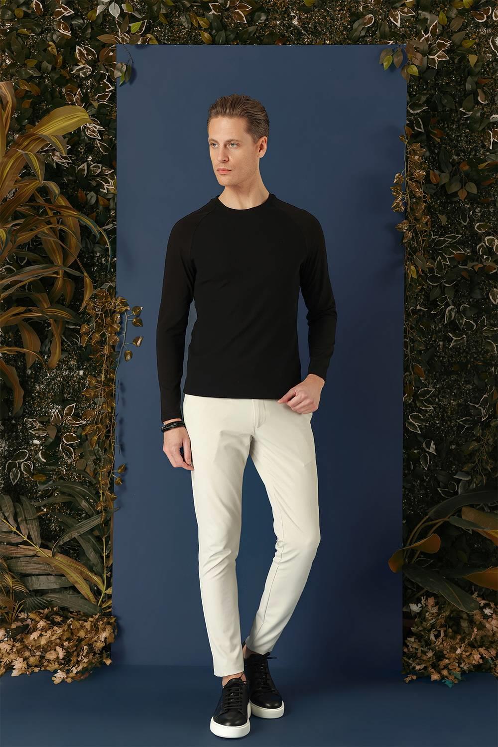 TS 872 Slim Fit Siyah Spor T-Shirt