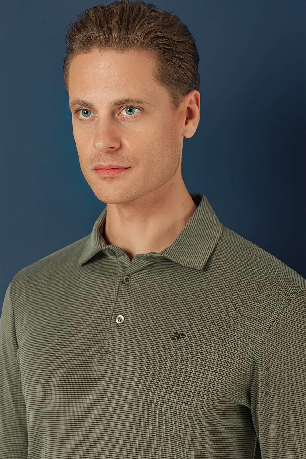 TS 875 Slim Fit Haki Spor T-Shirt