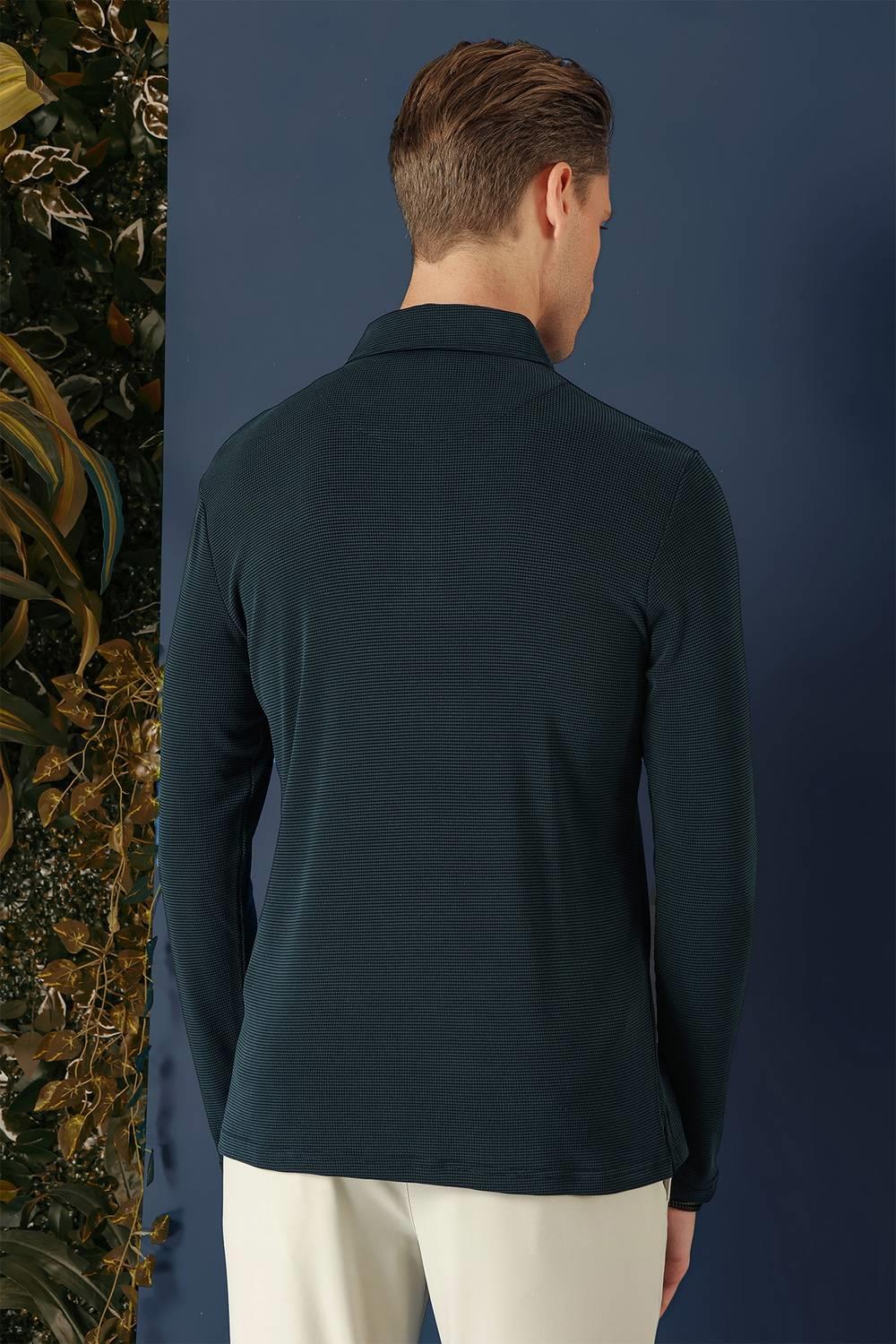 TS 875 Slim Fit Lacivert Spor T-Shirt