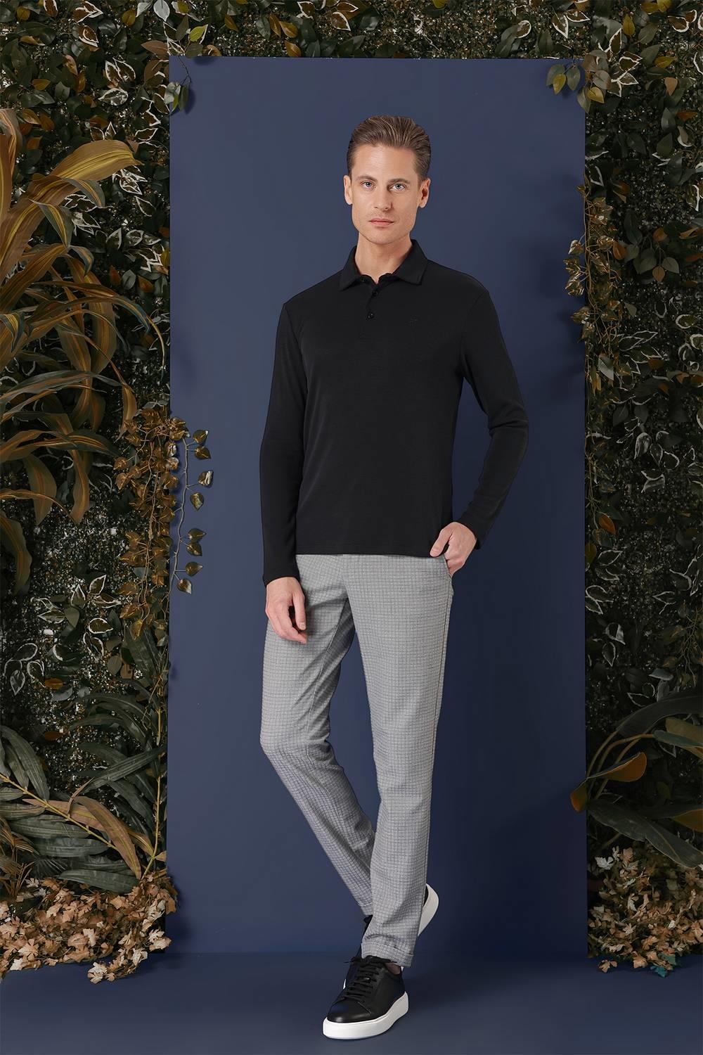 TS 875 Slim Fit Siyah Spor T-Shirt