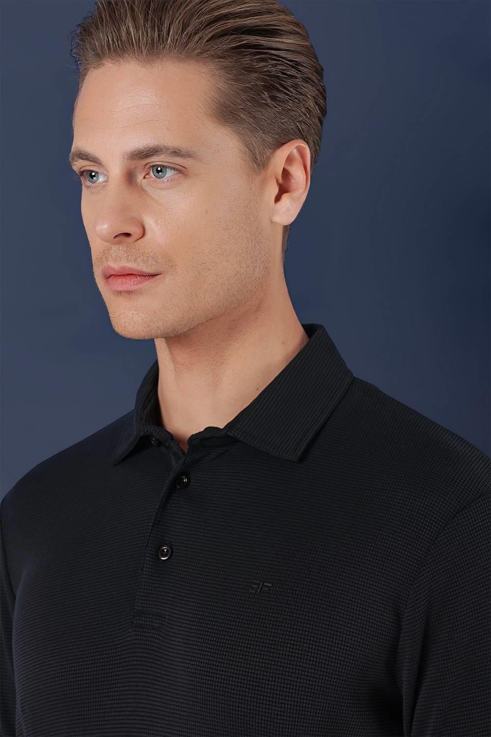 TS 875 Slim Fit Siyah Spor T-Shirt