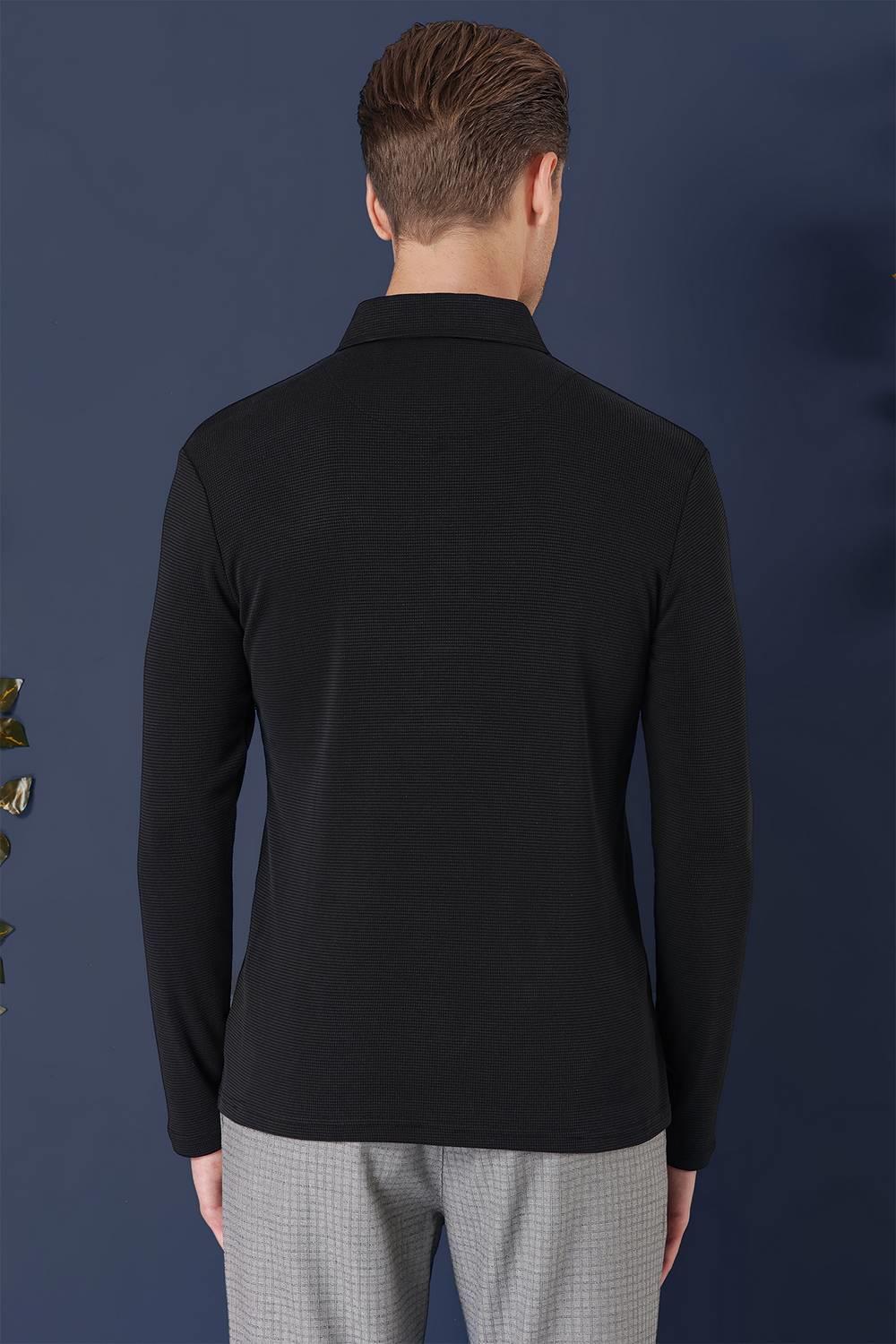 TS 875 Slim Fit Siyah Spor T-Shirt