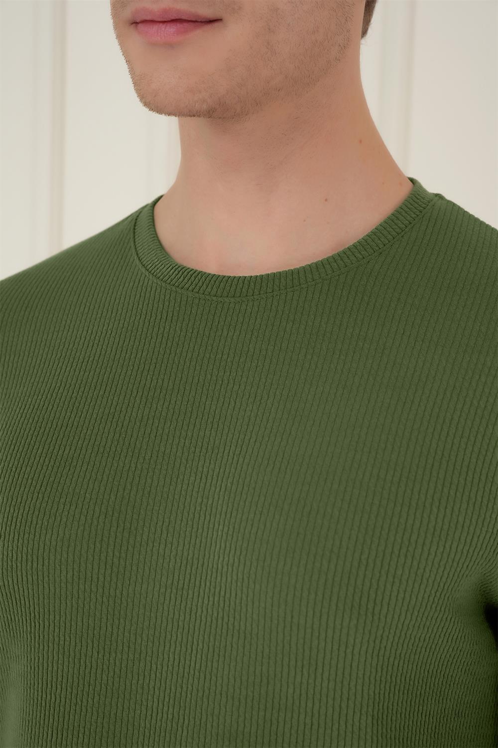 TS 887 Slim Fit Haki T-Shirt