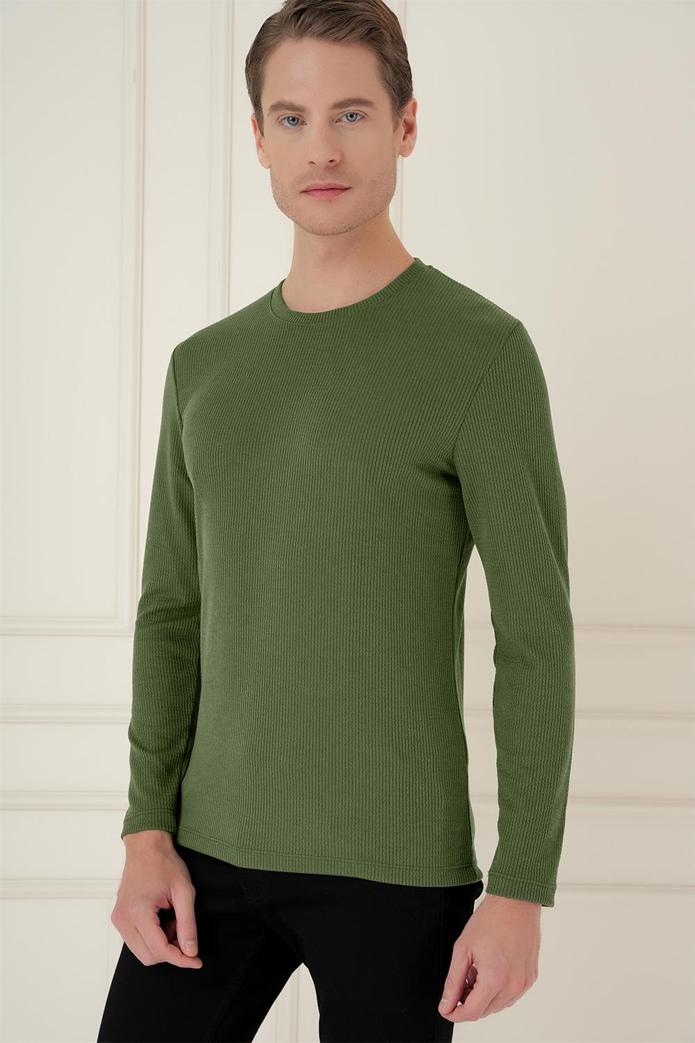 TS 887 Slim Fit Haki T-Shirt