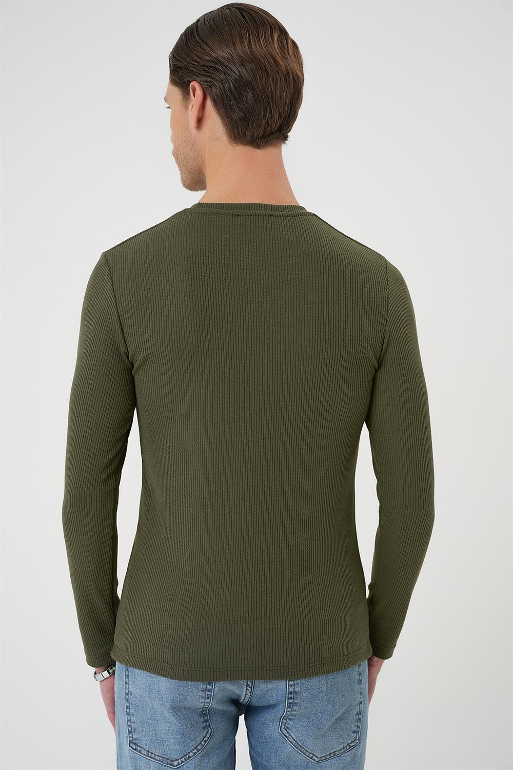 TS 887 Slim Fit Haki T-Shirt
