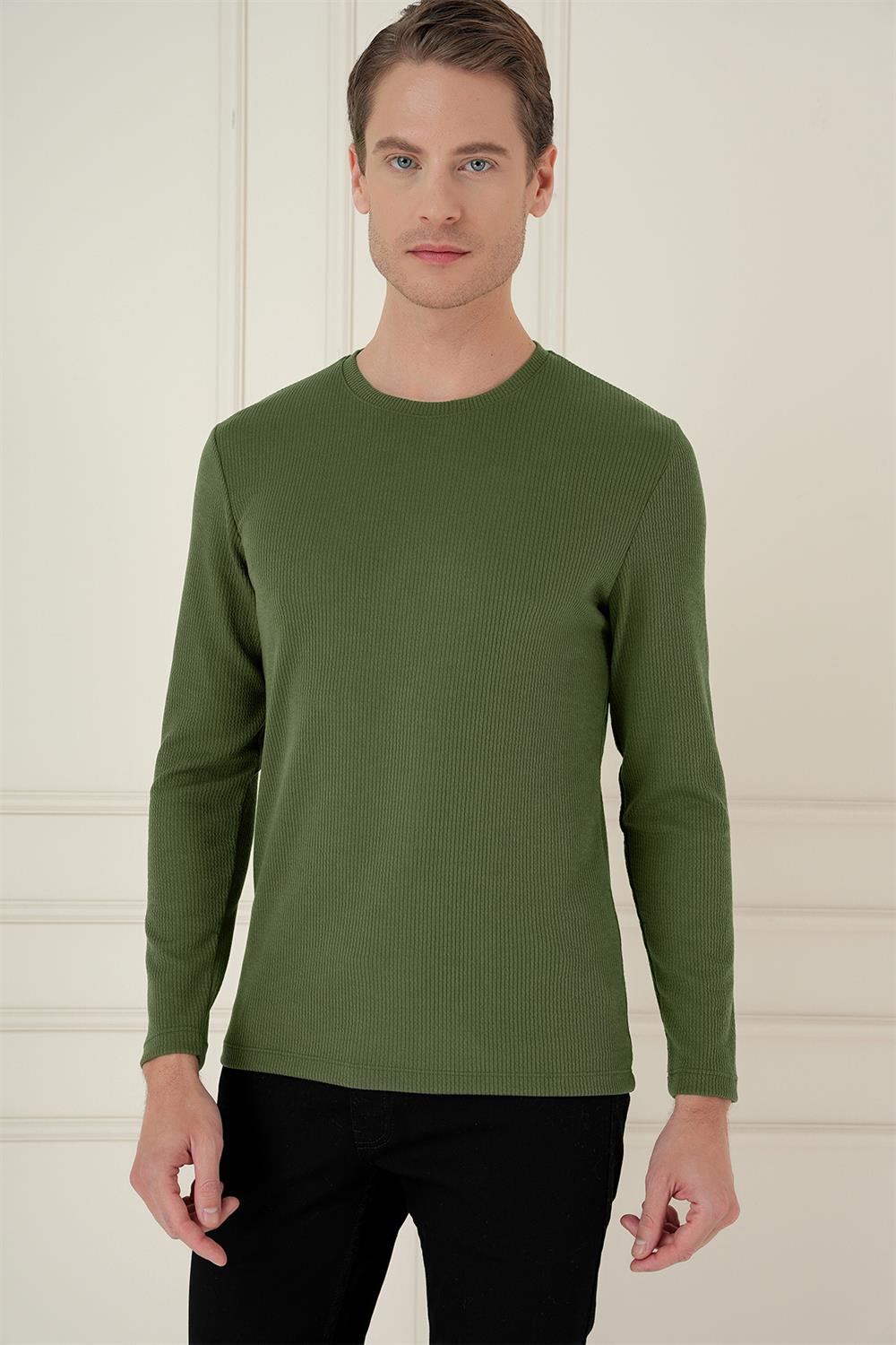 TS 887 Slim Fit Haki T-Shirt