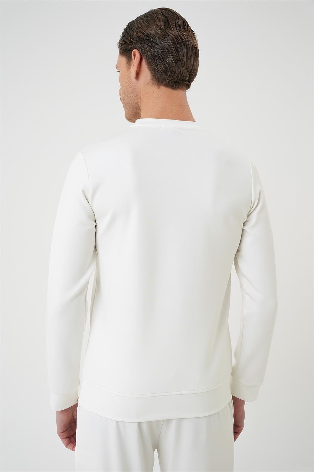TS 888 Slim Fit Ekru Spor T-Shirt