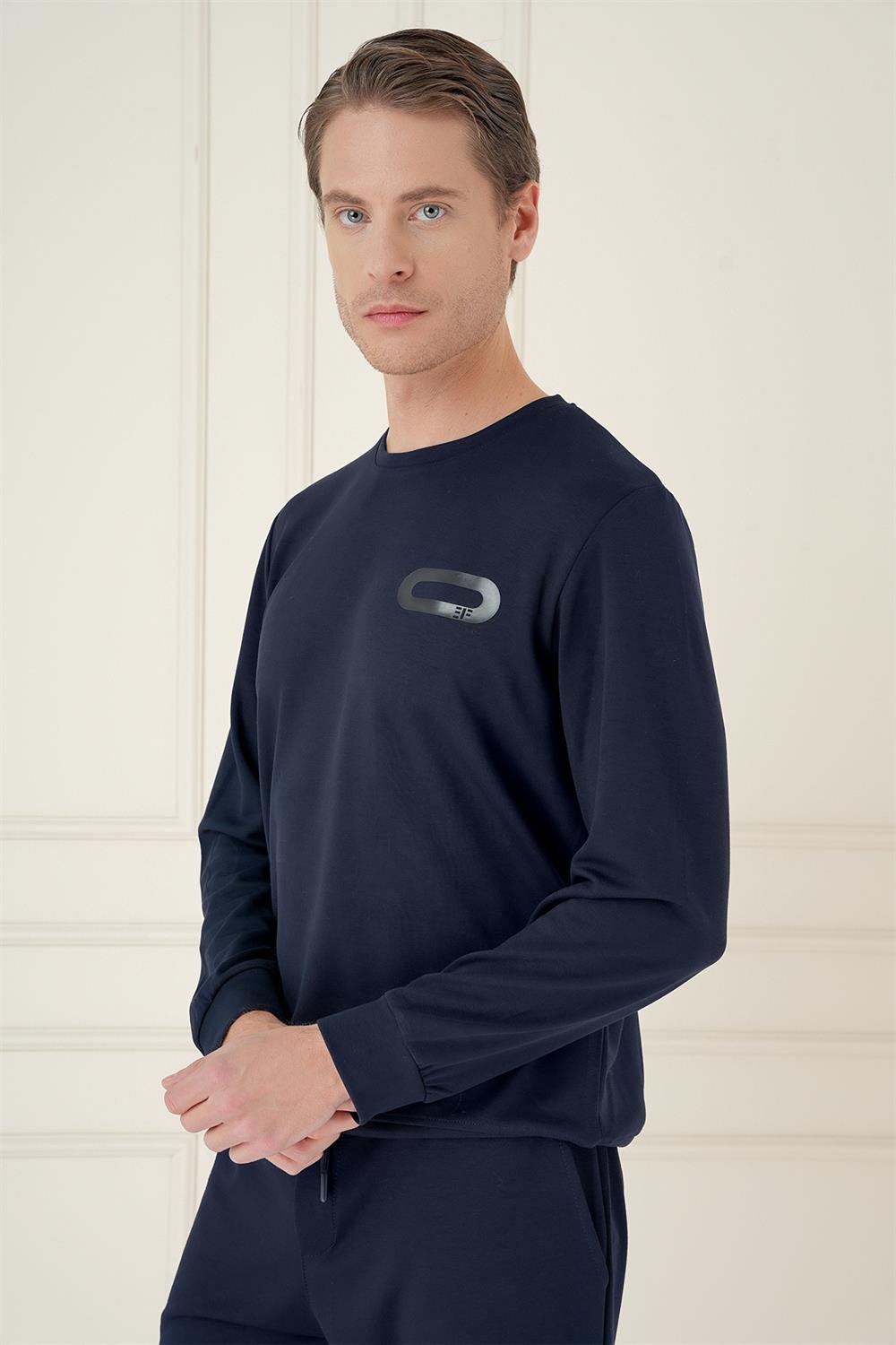 TS 888 Slim Fit Lacivert Spor T-Shirt