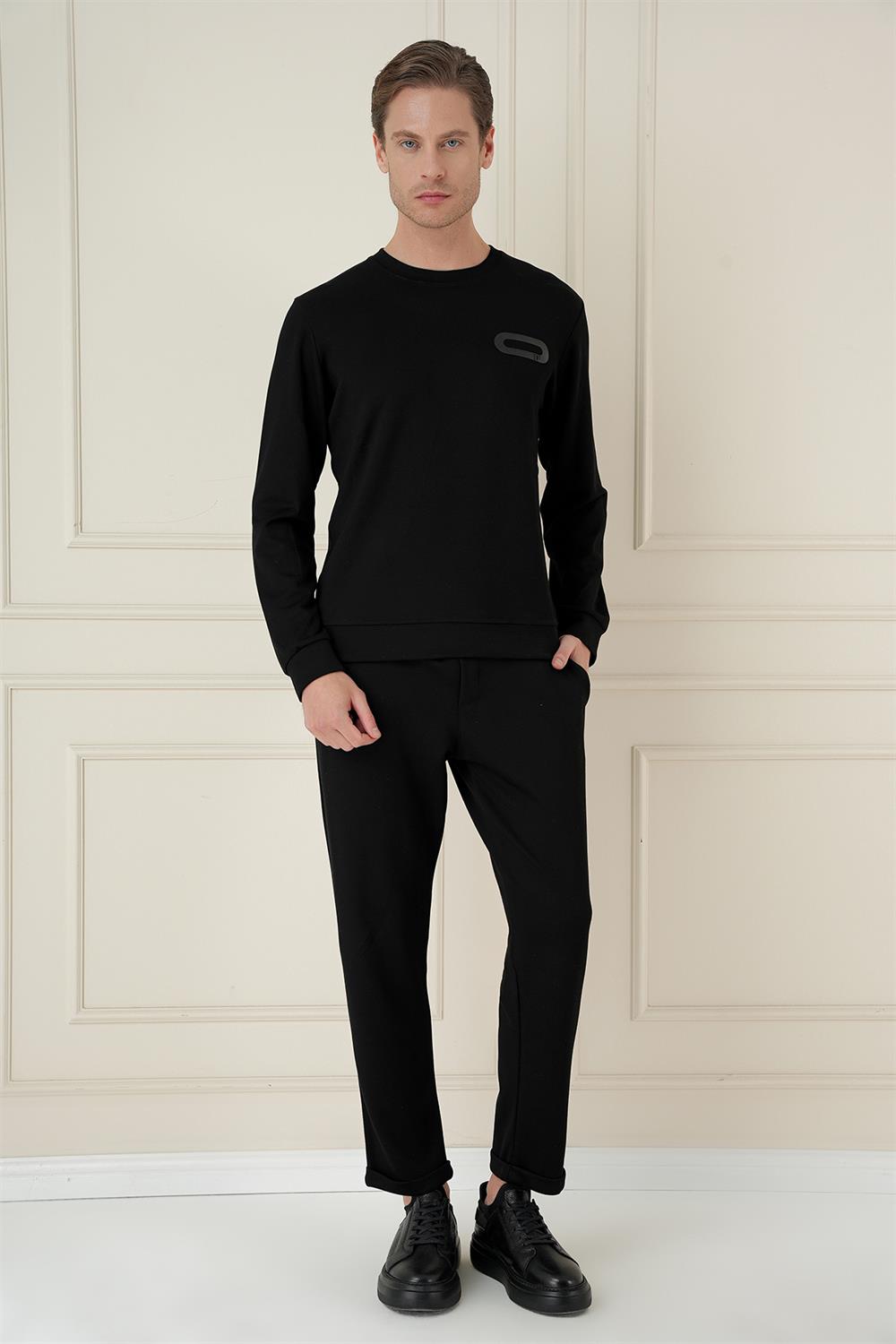 TS 888 Slim Fit Siyah Spor T-Shirt