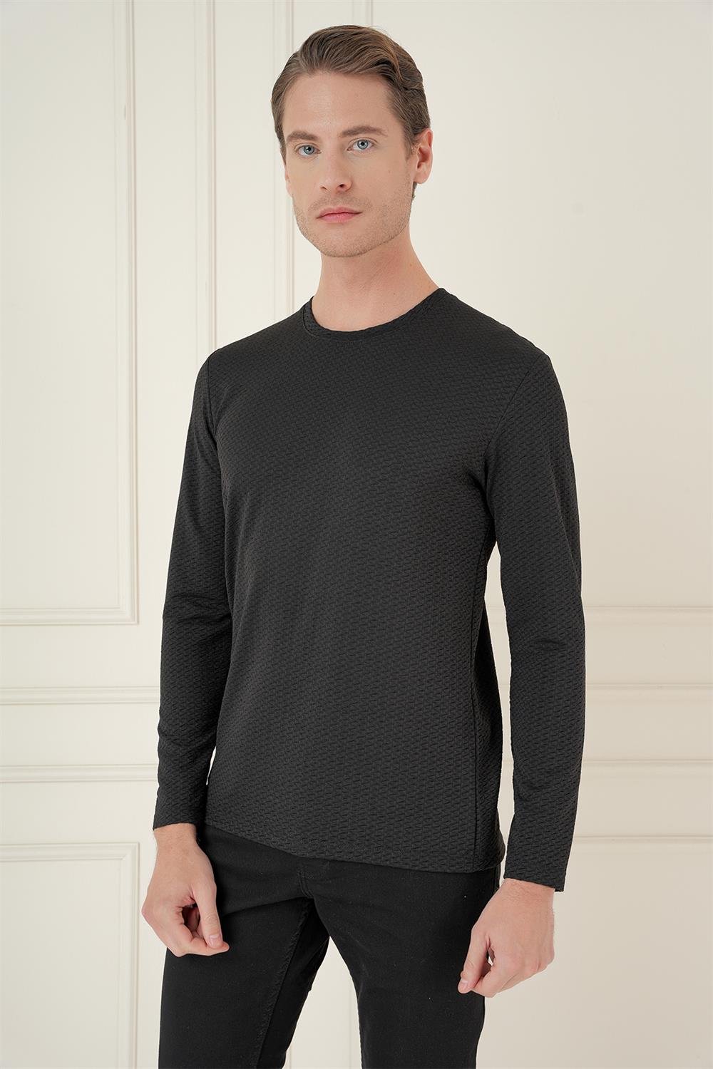 TS 889 Slim Fit Siyah Spor T-Shirt