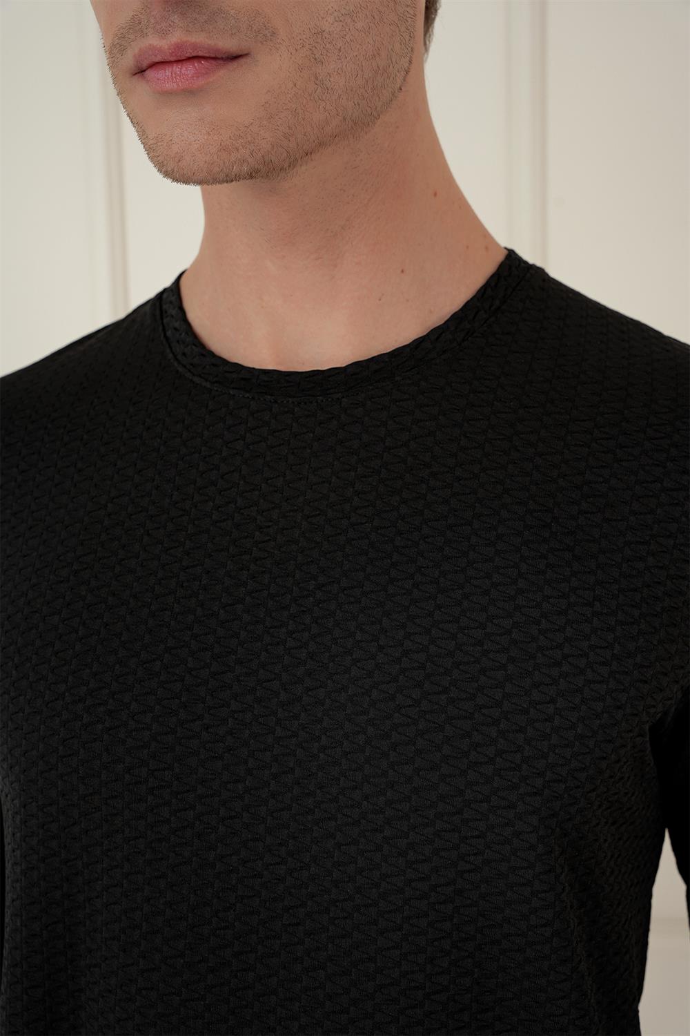 TS 889 Slim Fit Siyah Spor T-Shirt